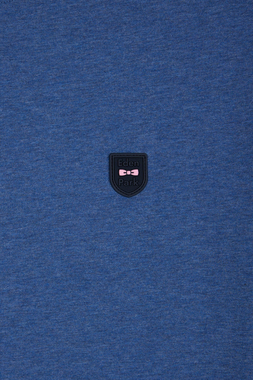 Eden Park_Slim-Fit Dark Blue Stretch Cotton T-Shirt_E25MAITC0020_BLM30_02