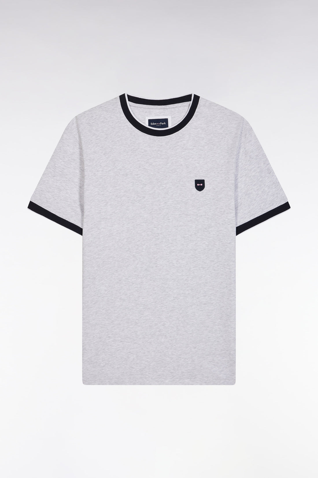 Eden Park_Slim-Fit Grey Stretch Cotton T-Shirt_E25MAITC0020_GRC10_02