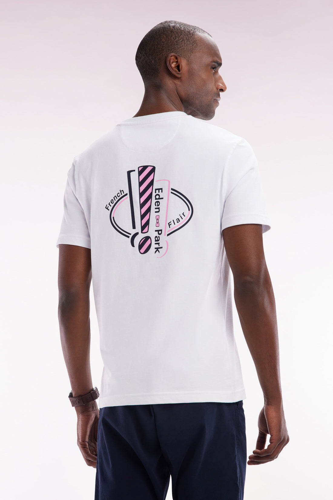 Eden Park_Straight-Fit Screen-Printed White Cotton T-Shirt_E25MAITC0038_BC_02