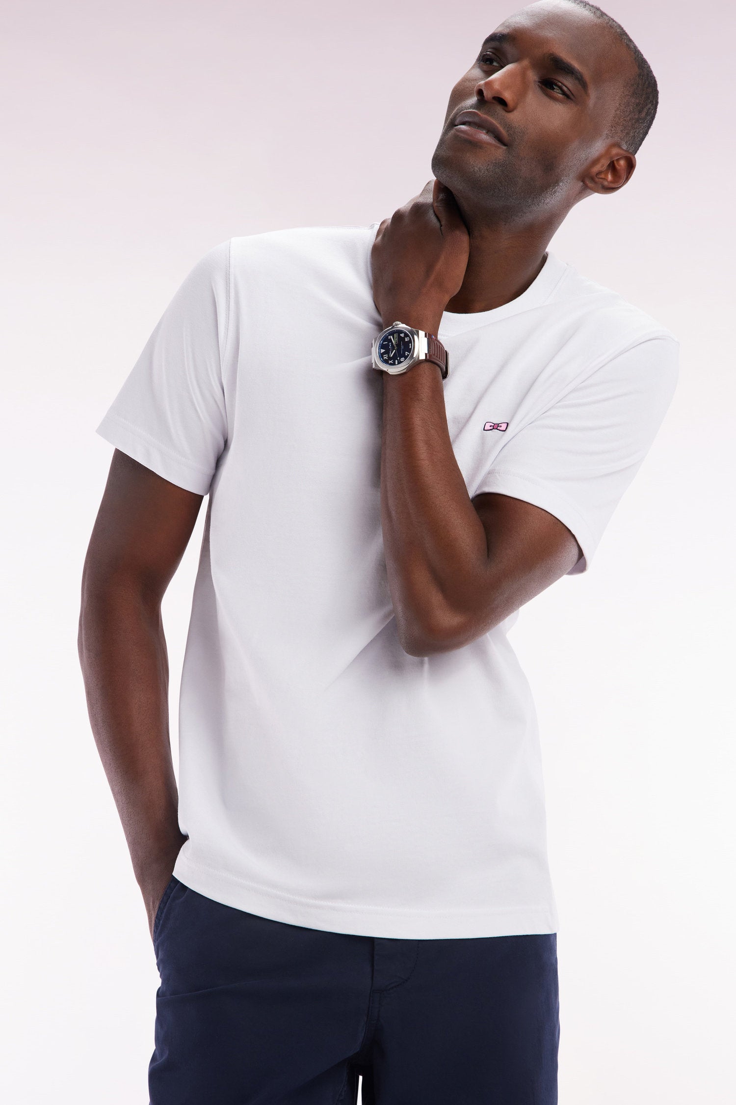 Eden Park_Straight-Fit Screen-Printed White Cotton T-Shirt_E25MAITC0038_BC_03