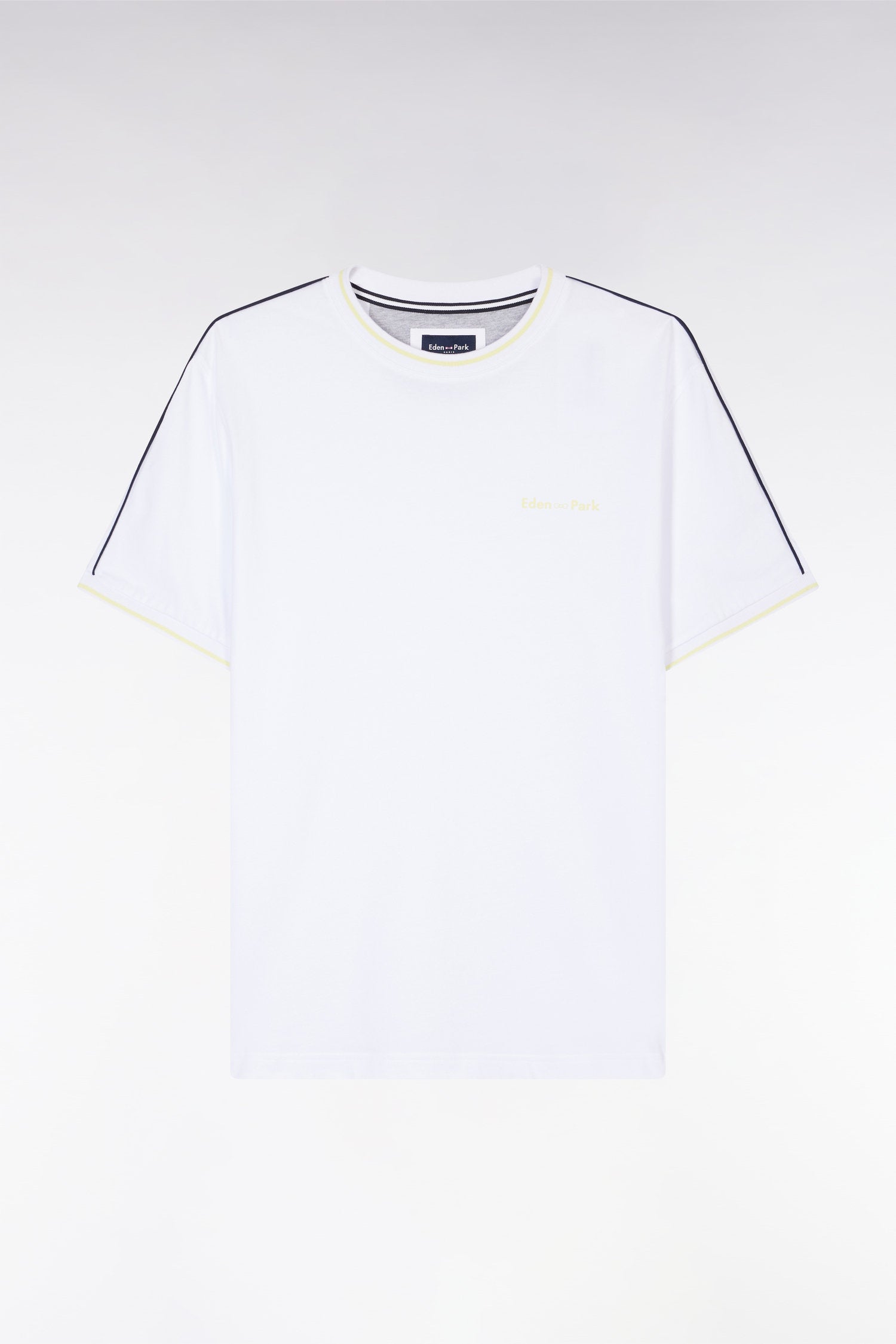 Eden Park_Relaxed Fit White Cotton T-Shirt_E25MAITC0045_BC_04