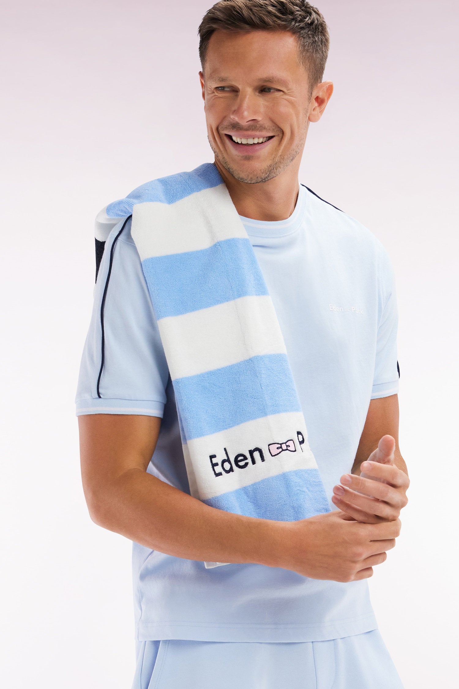 Eden Park_Relaxed Fit Sky Blue Cotton T-Shirt_E25MAITC0045_BLC25_03