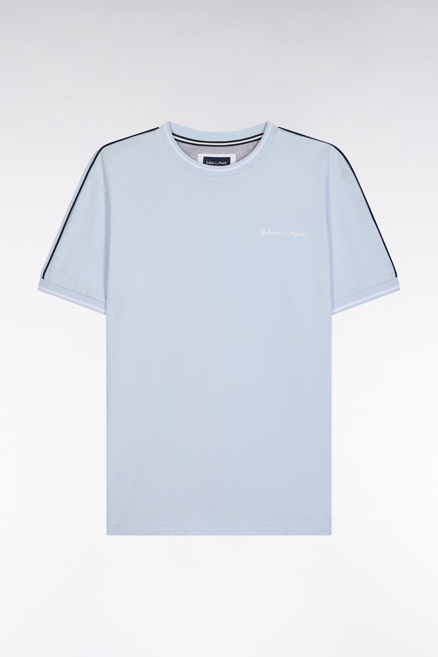Eden Park_Relaxed Fit Sky Blue Cotton T-Shirt_E25MAITC0045_BLC25_04