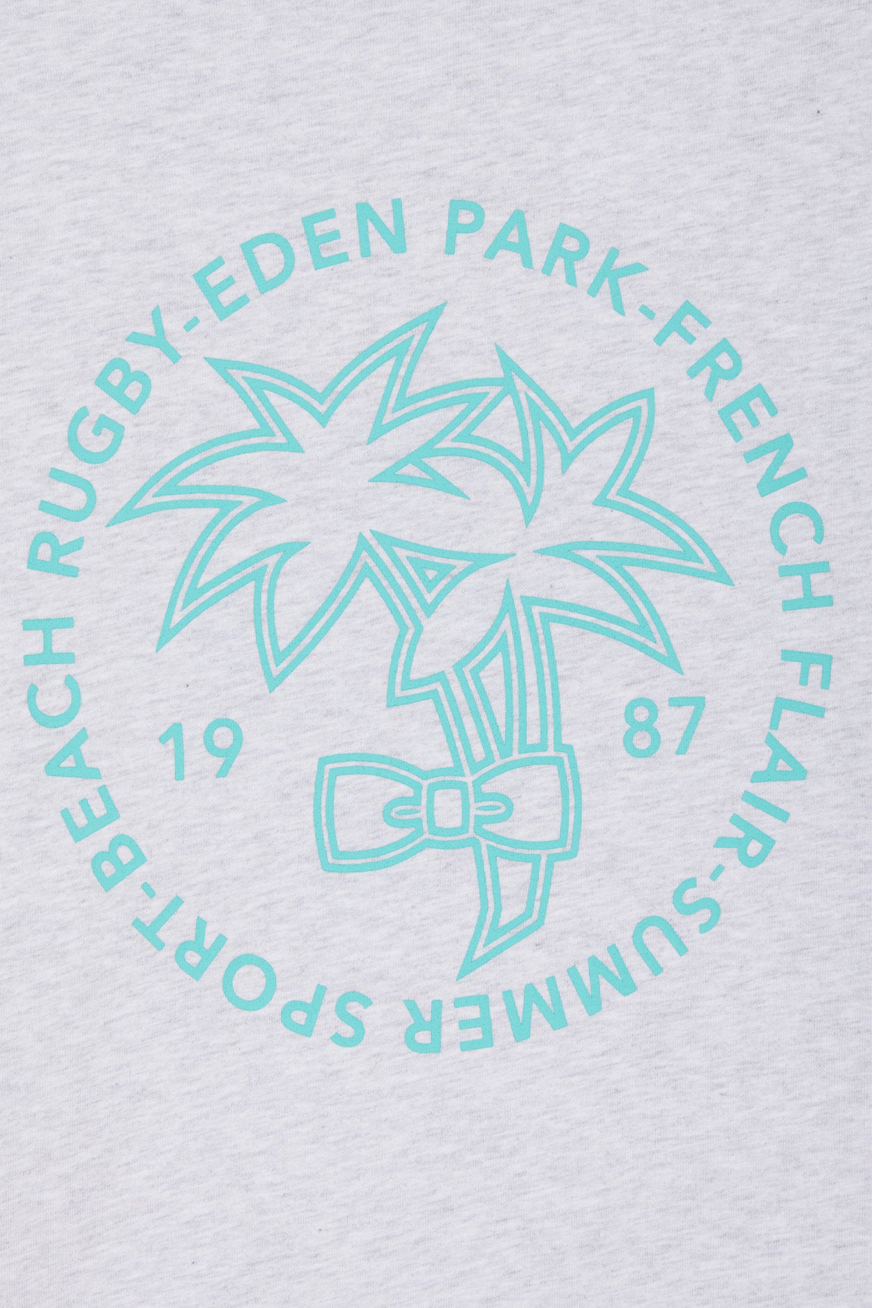 Eden Park_Grey Cotton T-Shirt with Palm Tree Screen print_E25MAITC0069_GRC10_05