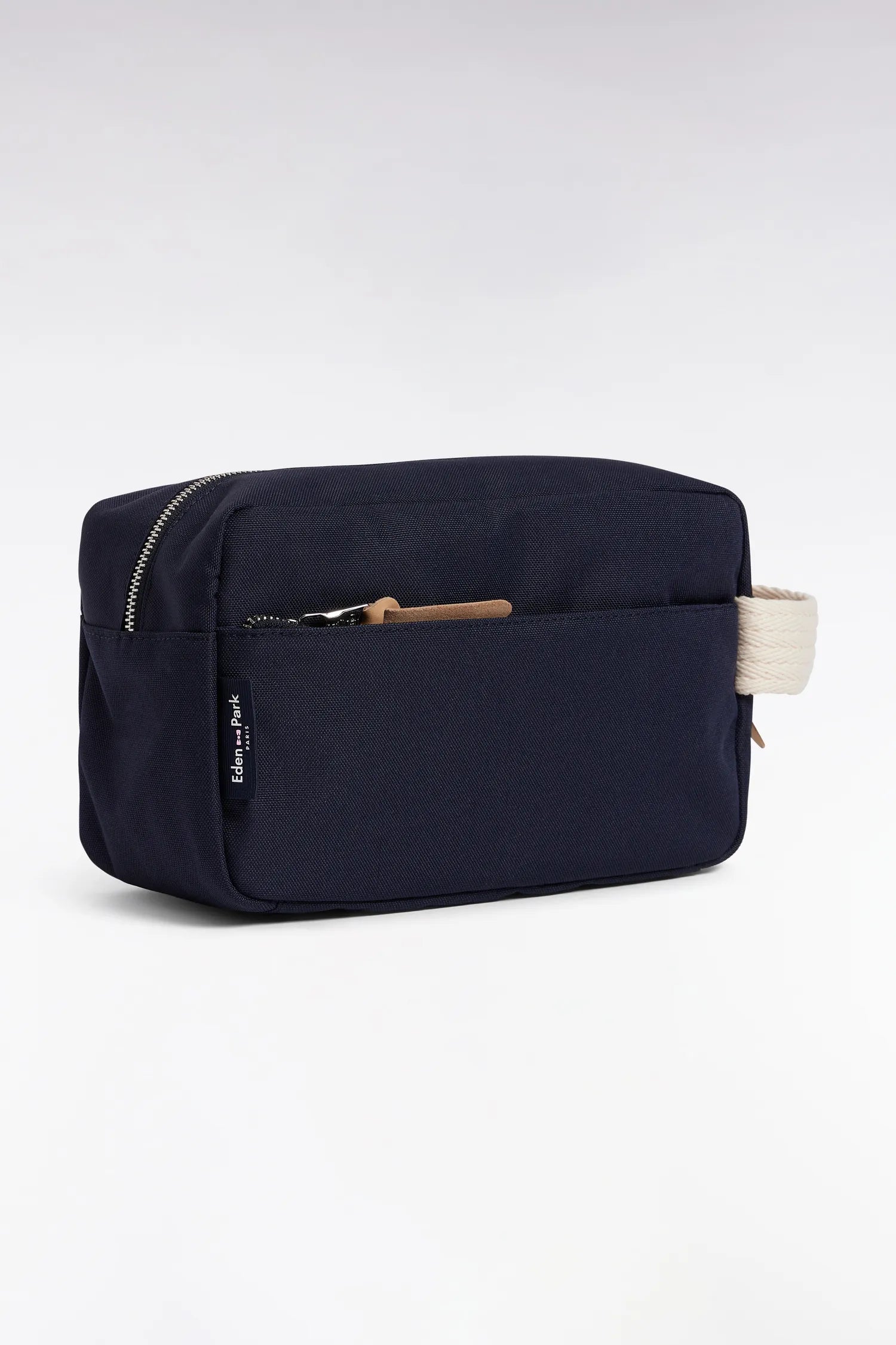 Eden Park 0 Men Navy Blue Nylon Toiletry Bag with Embroidered Emblem SKU: E26BAGTT0003_BLF Image 02