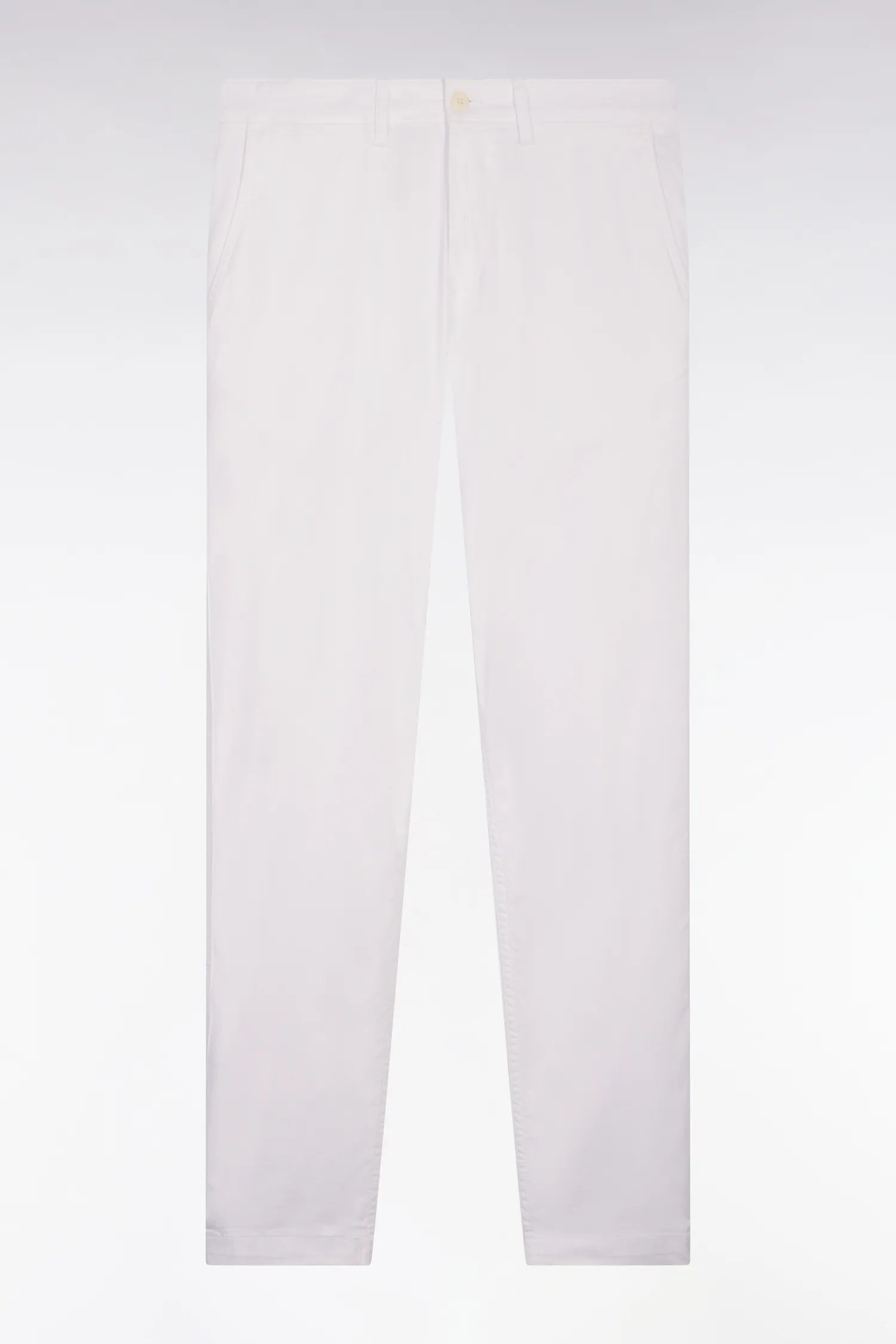 Eden Park 0 Men Regular-Fit Chino Pants in White Stretch Cotton SKU: E26BAS0C0001_BC Image 05