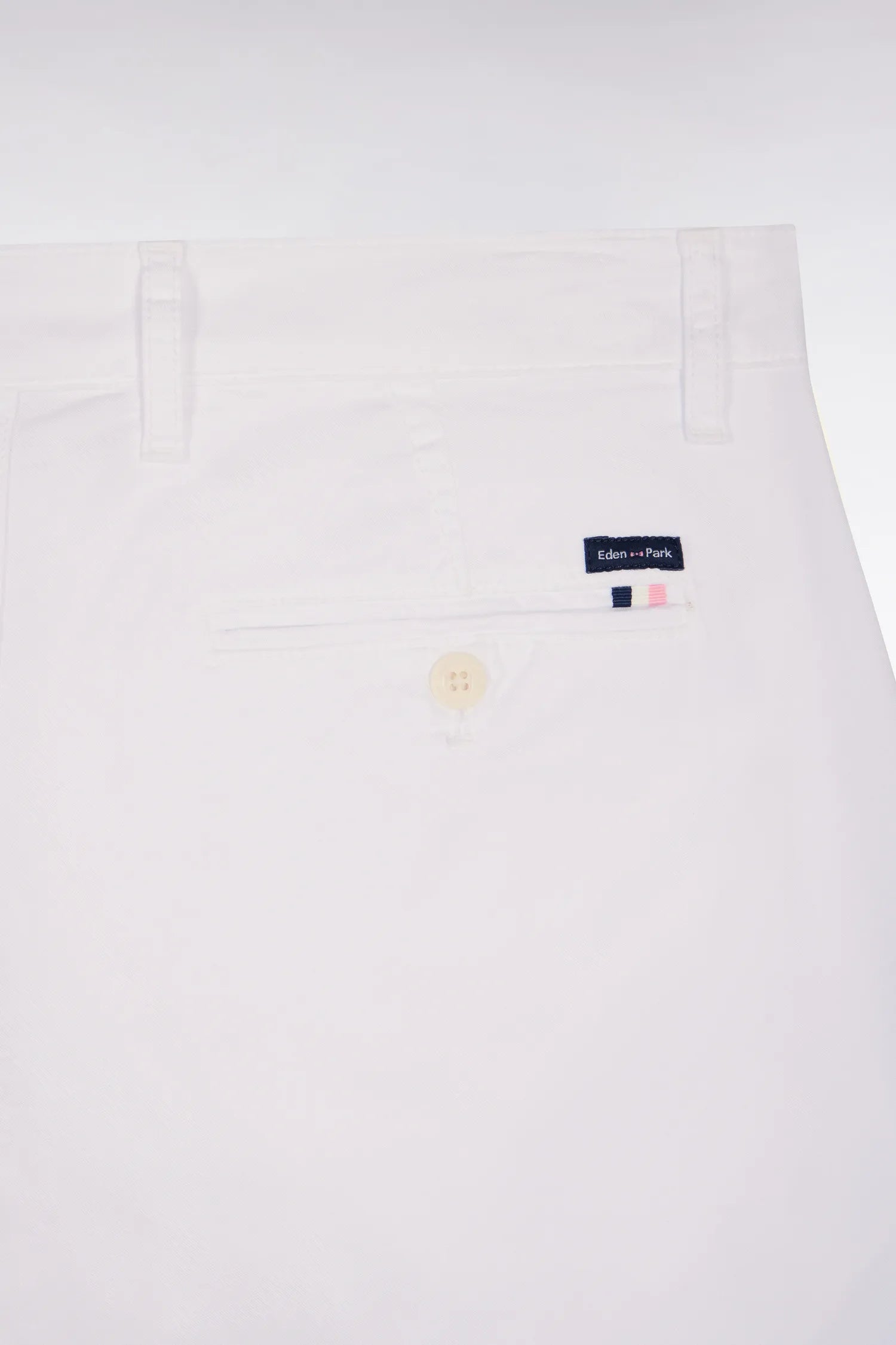 Eden Park 0 Men Regular-Fit Chino Pants in White Stretch Cotton SKU: E26BAS0C0001_BC Image 06