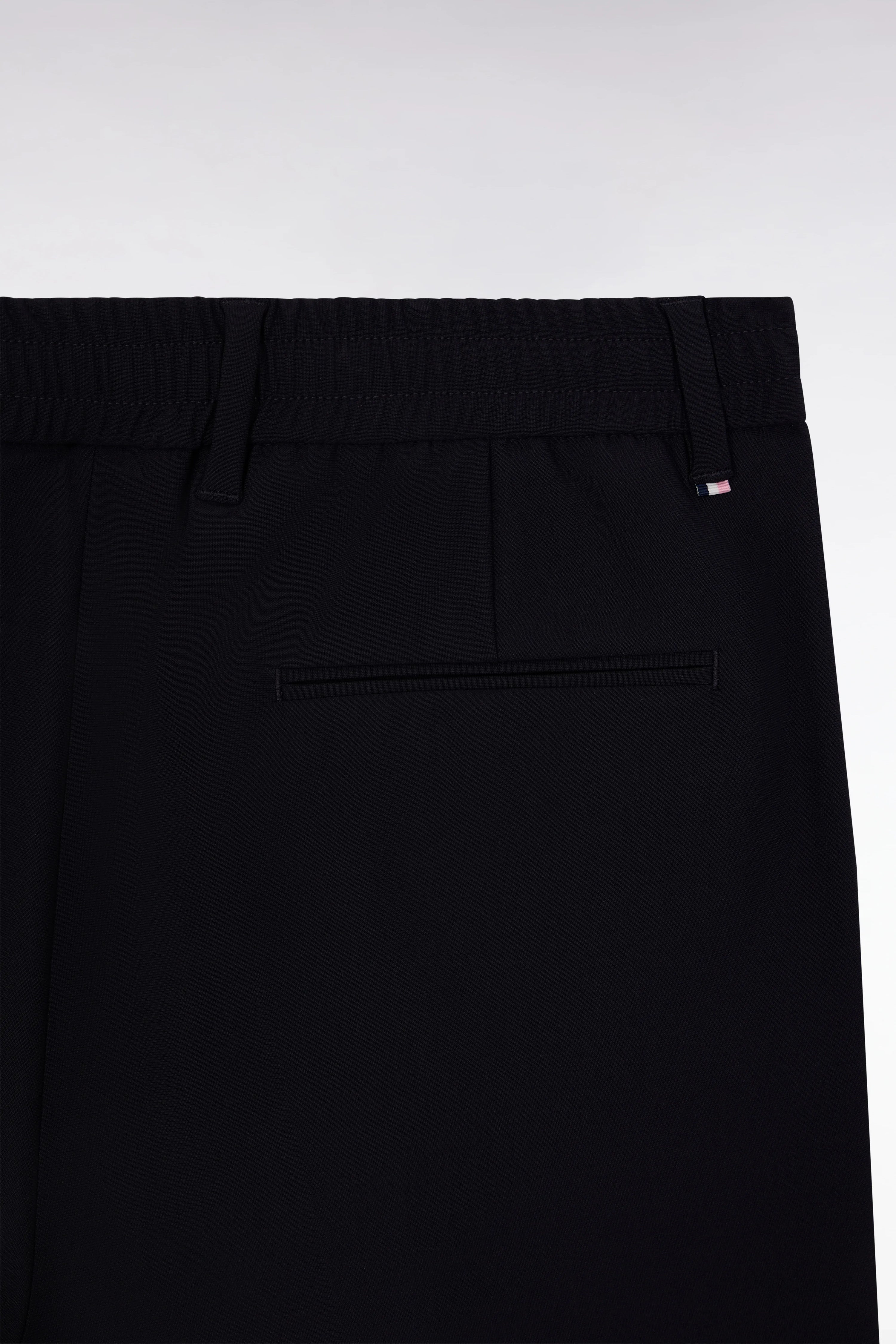 Eden Park Navy Blue Men Elasticated Waist Pants in Navy Technical Fabric Modern Cut SKU: E26BASPA0008_BLF Image 02