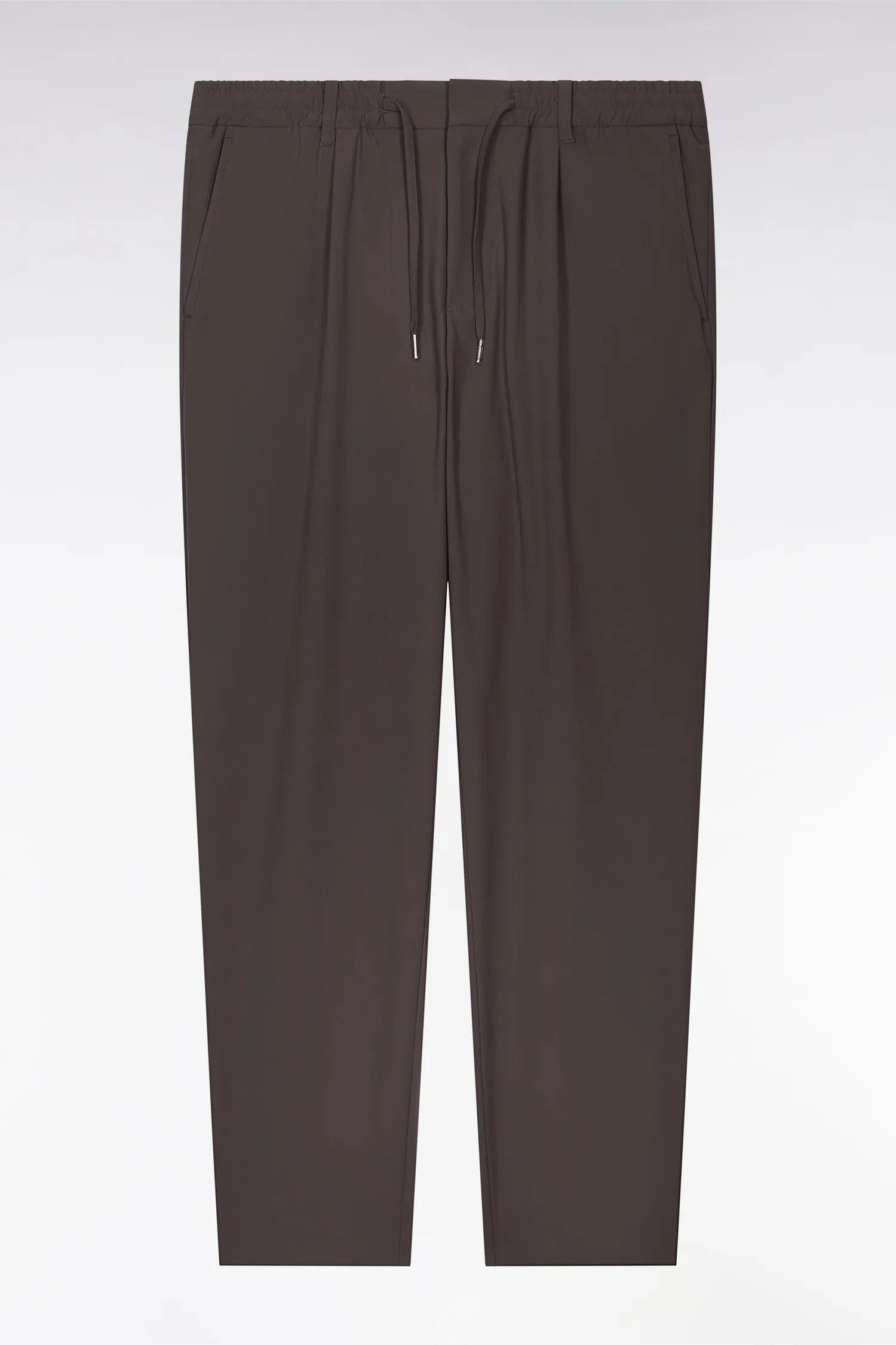 Eden Park Grey Men Modern Cut Grey Technical Fabric Elasticated Waist Pants SKU: E26BASPA0008_GRM1 Image 02