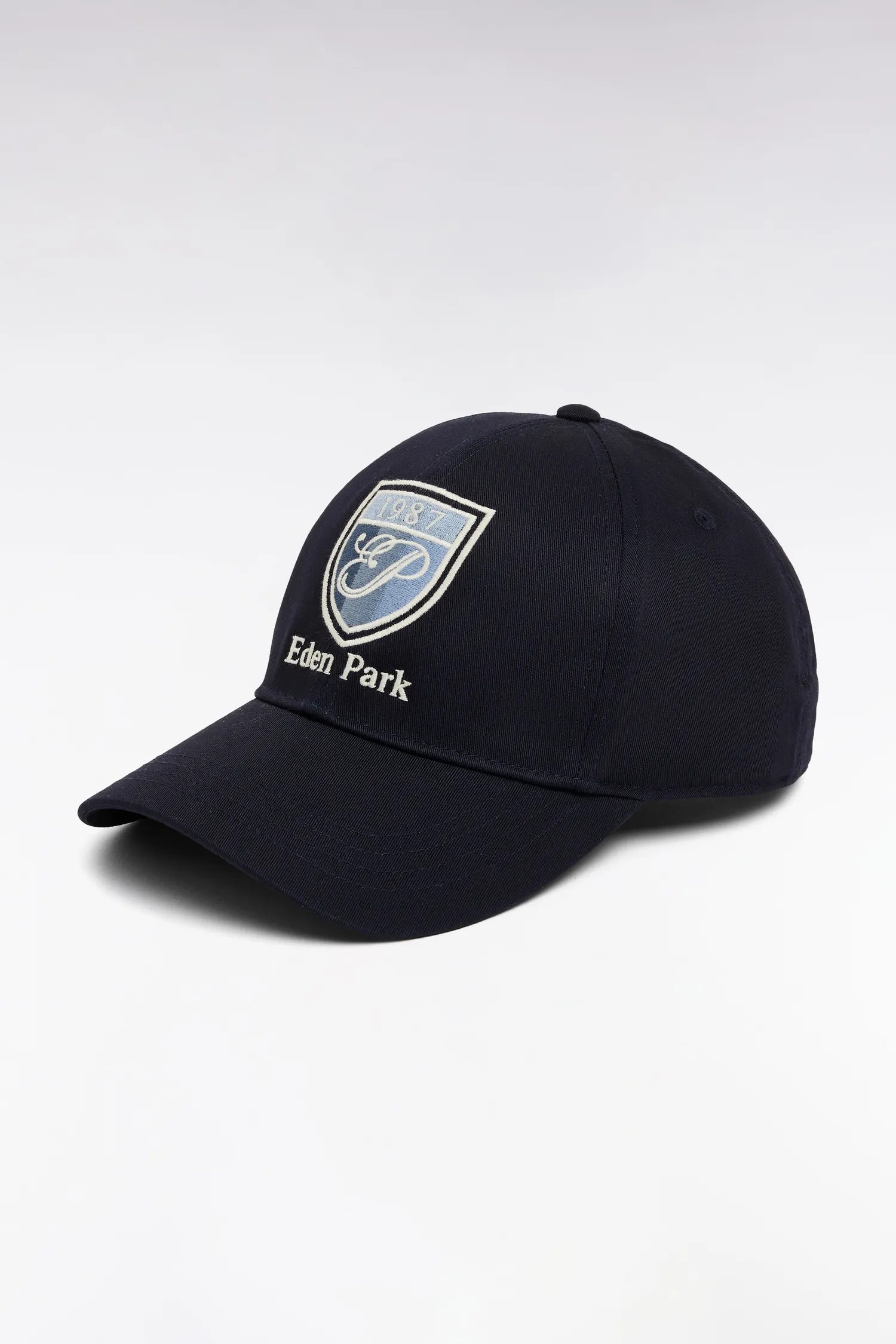 Eden Park 0 Men Navy Cotton Twill Cap with Embroidered Patch SKU: E26CHACA0010_BLF Image 01