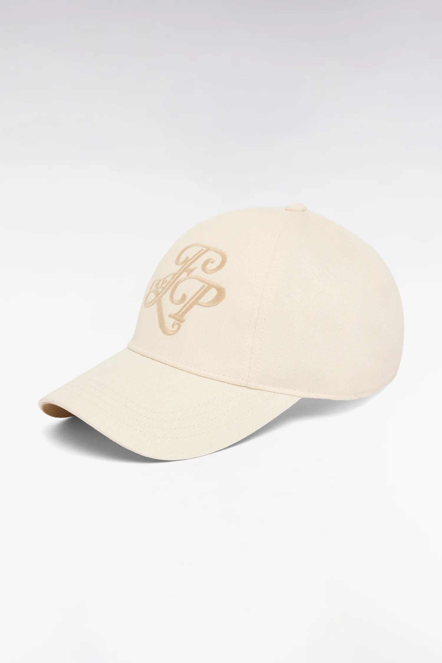 Eden Park 0 Men Ecru Cotton Twill Cap with Ep Initials Embroidery SKU: E26CHACA0012_BEC15 Image 01