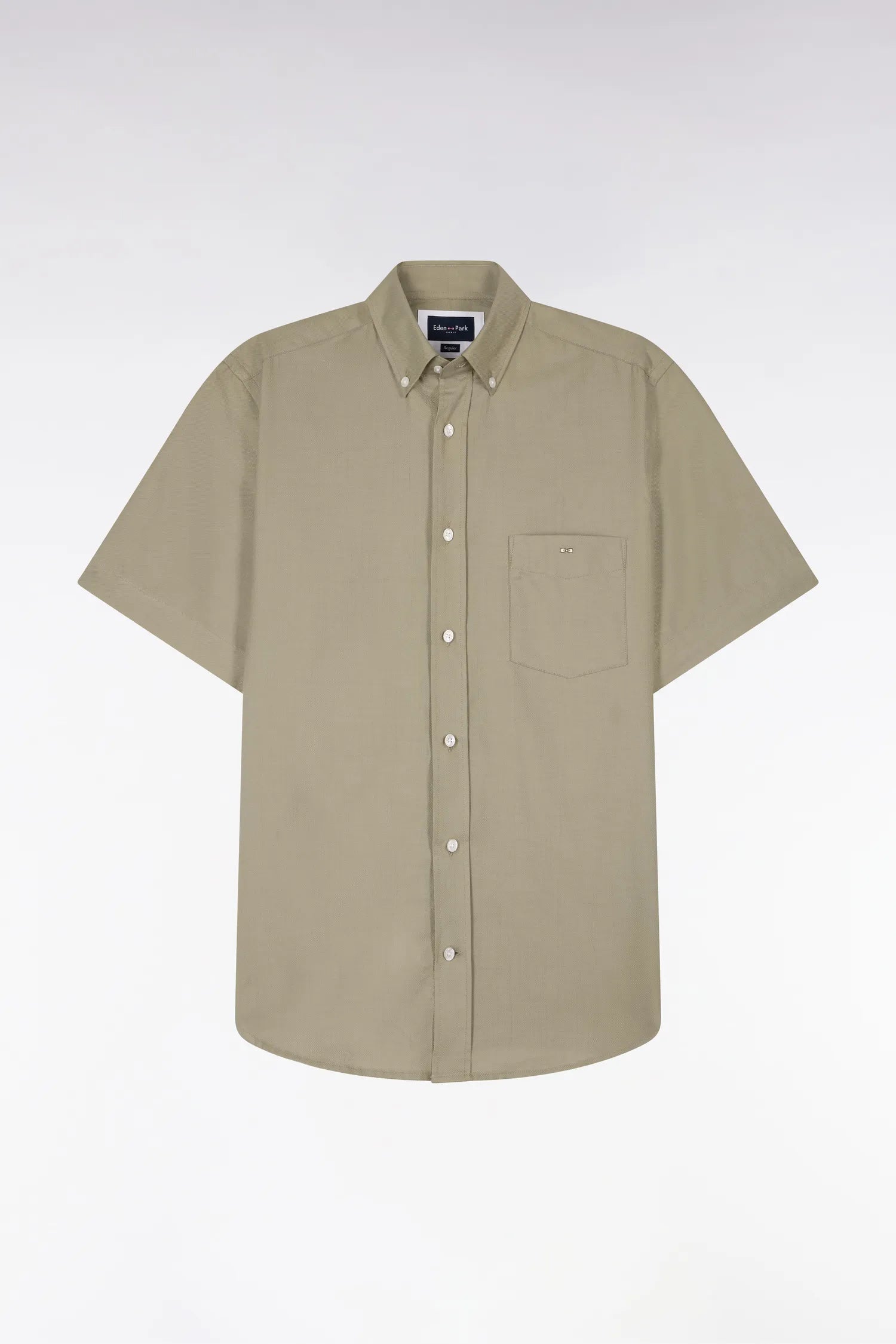 Eden Park Khaki Men Short-Sleeved Khaki Cotton PiquŽ Shirt SKU: E26CHECC0001_BEF3 Image 02