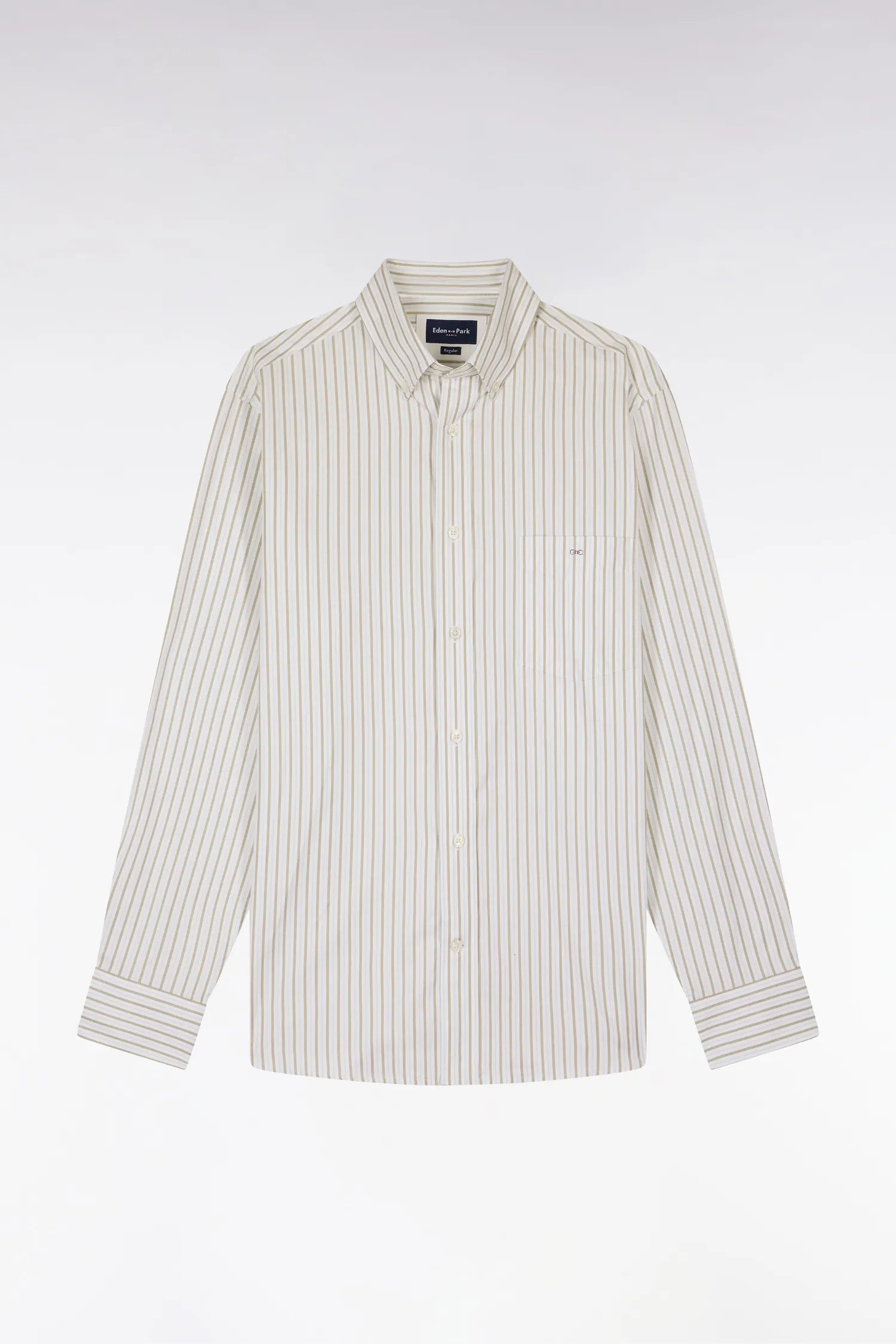 Eden Park 0 Men Regular Fit Pinpoint Striped Cotton Shirt SKU: E26CHECL0006_BLC25 Image 05