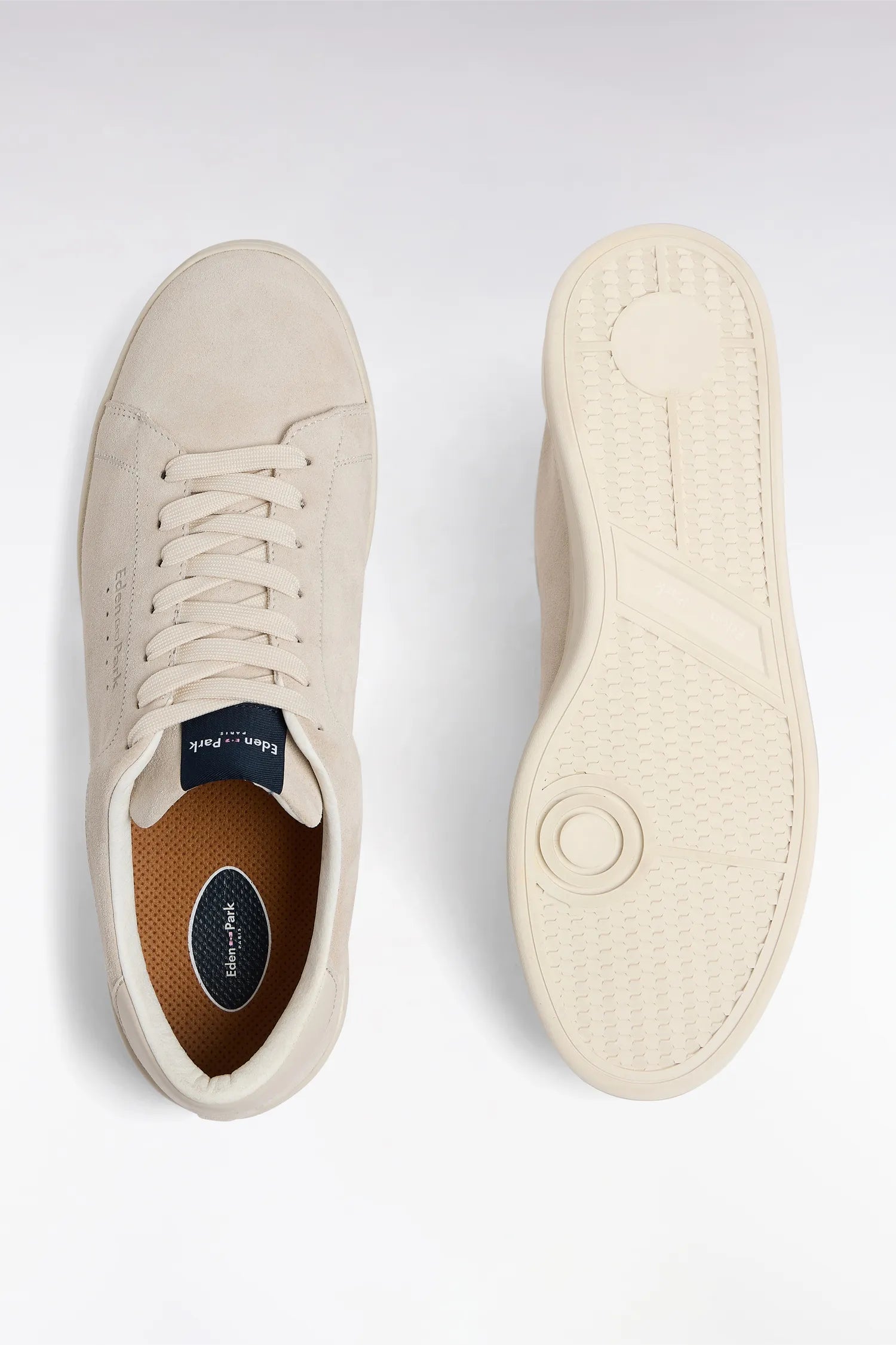 Eden Park 0 Men Grey Suede Leather Sneakers SKU: E26CHSTE0008_ECC Image 02