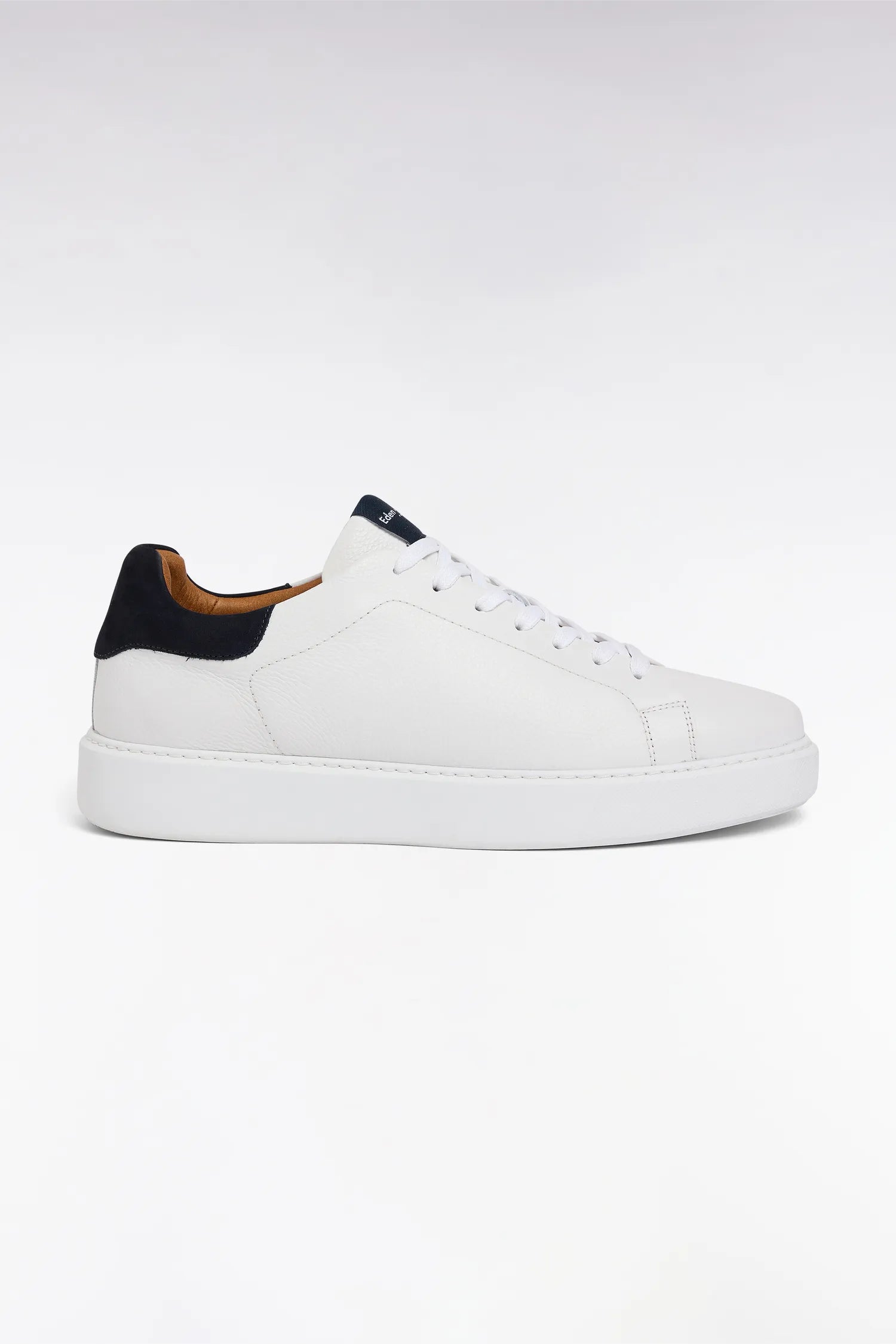Eden Park 0 Men White Grained Leather Sneakers SKU: E26CHSTE0010_BC Image 01