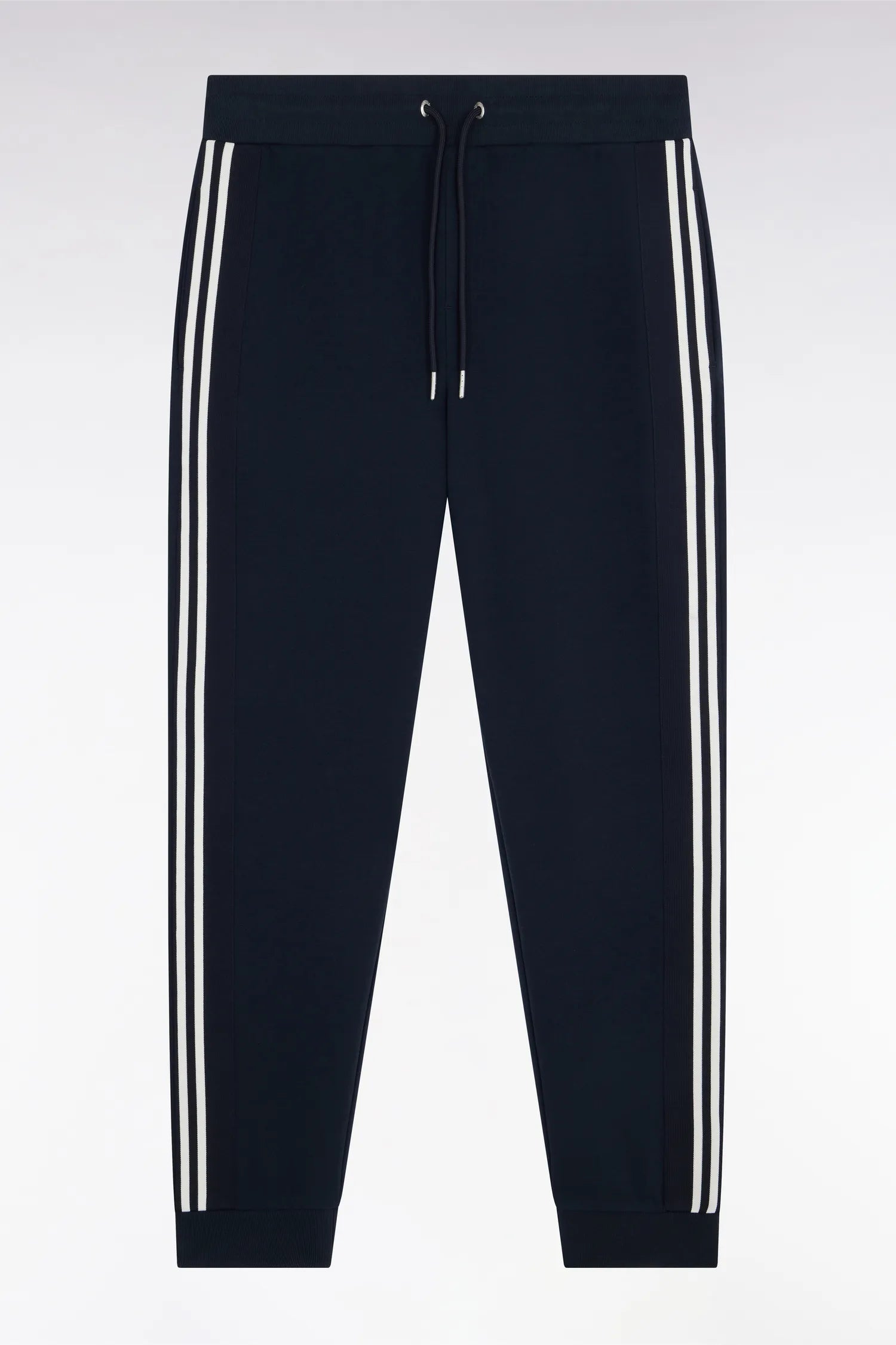 Eden Park 0 Men Regular Fit Navy Cotton Blend Joggers with Contrasting Panels SKU: E26MAIJO0007_BLF Image 05