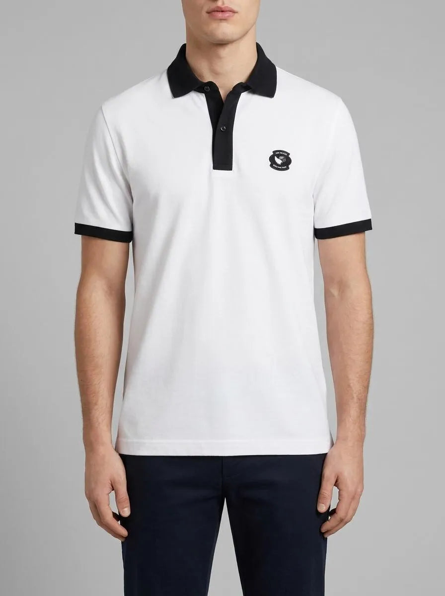 Eden Park 0 Men New Zealand Short-Sleeved White Cotton Polo Shirt SKU: E26MAIPC0030_BC Image 00