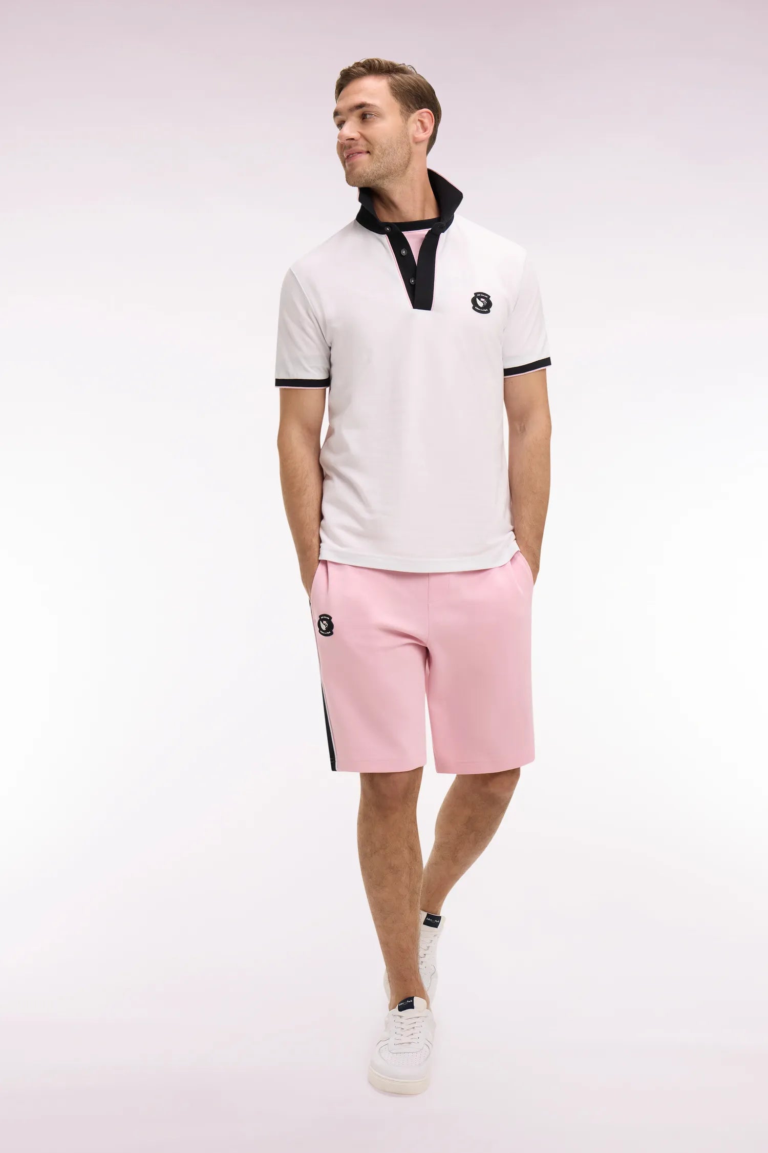 Eden Park 0 Men New Zealand Short-Sleeved White Cotton Polo Shirt SKU: E26MAIPC0030_BC Image 02