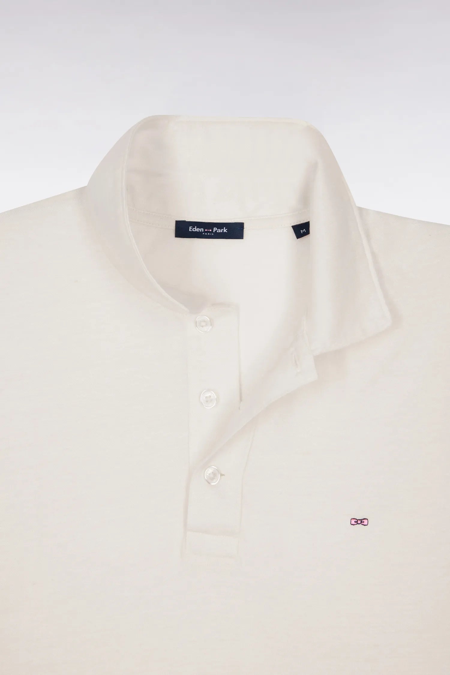 Eden Park Ivory Men Ivory Oxford Short-Sleeved Regular Fit Polo Shirt SKU: E26MAIPC0031_ECC4 Image 06