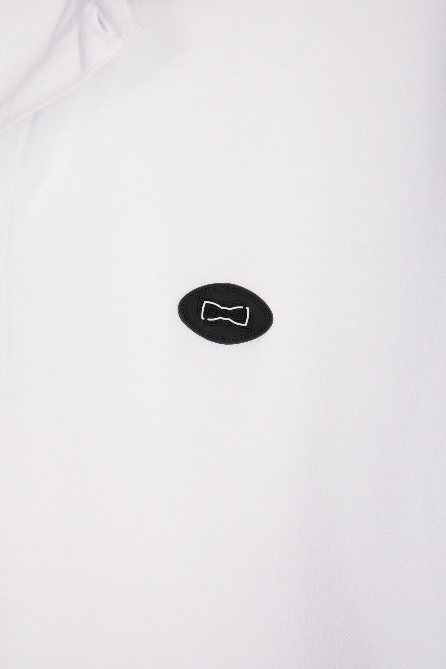 Eden Park White Men Short-Sleeved Polo Shirt in White Cotton Pique with Navy Details SKU: E26MAIPC0045_BC Image 06
