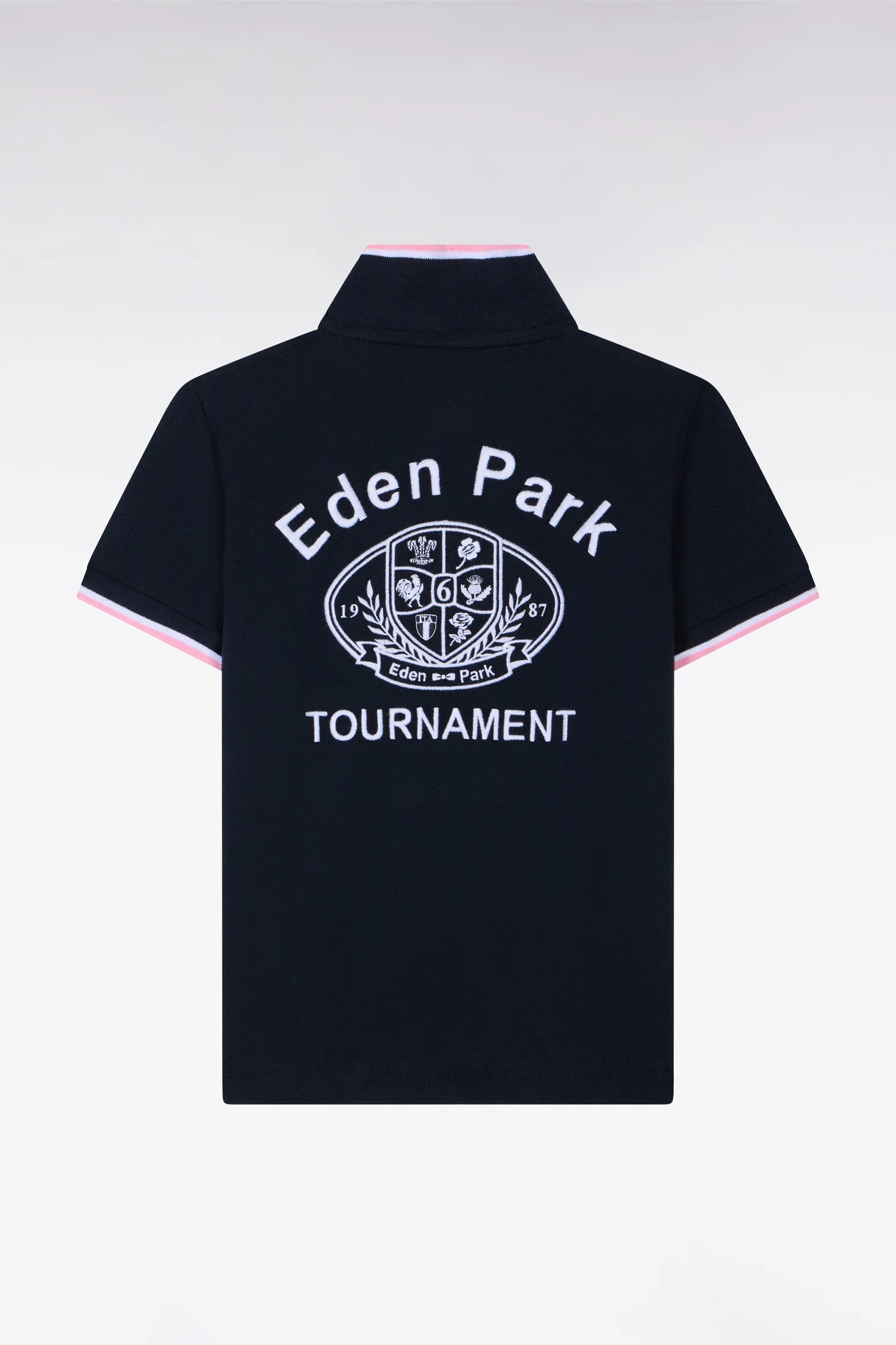 Eden Park 0 Boys Short-Sleeved Polo Shirt in Navy Cotton Jersey SKU: E26MAIPC0047_BLF Image 01