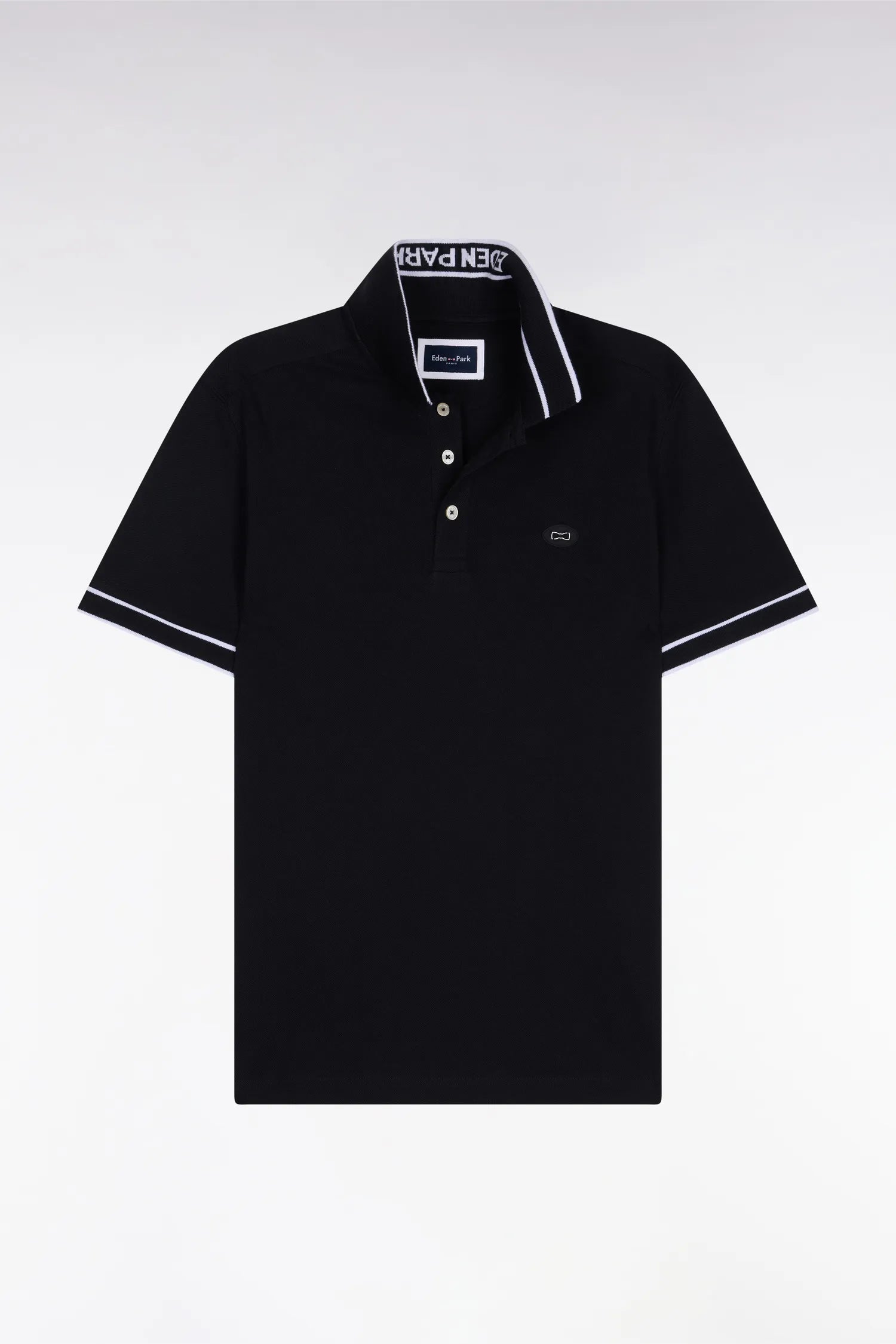 Eden Park 0 Men Short-Sleeved Polo Shirt in Black Cotton PiquŽ SKU: E26MAIPC0049_NO Image 05