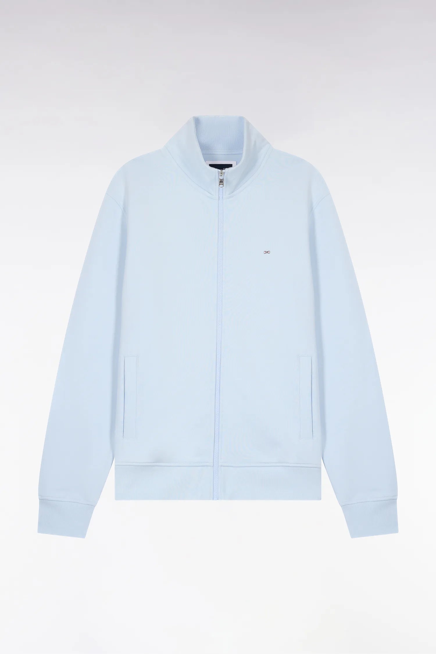 Eden Park 0 Men Sky Blue Cotton Fleece Zip-Up Sweatshirt SKU: E26MAISW0004_BLC25 Image 05