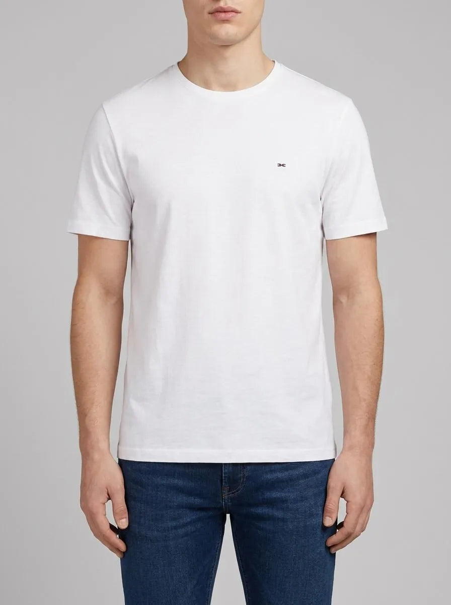 Eden Park 0 Men White Slub Cotton Jersey Short-Sleeved T-Shirt SKU: E26MAITC0010_BC Image 00