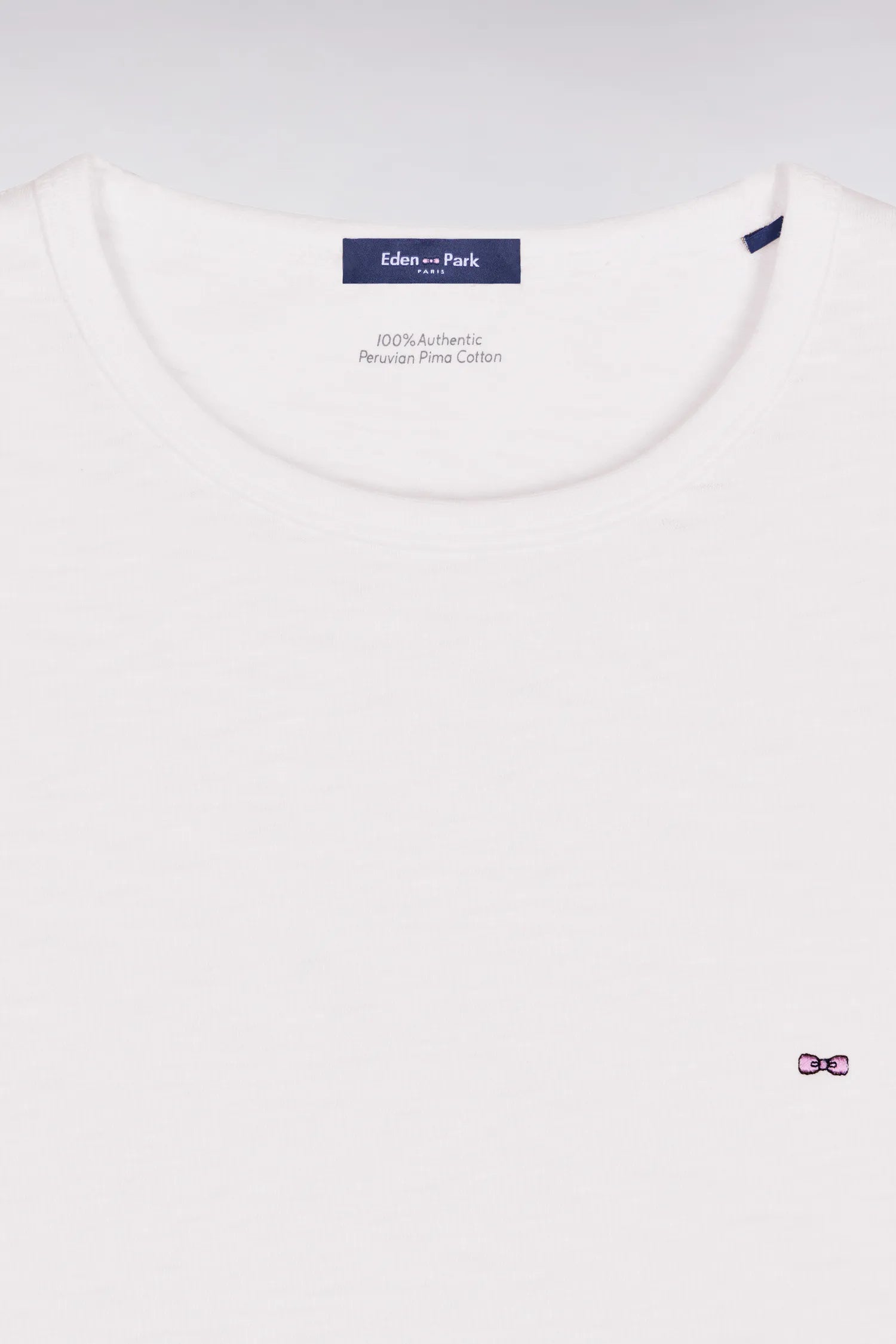 Eden Park 0 Men White Slub Cotton Jersey Short-Sleeved T-Shirt SKU: E26MAITC0010_BC Image 06