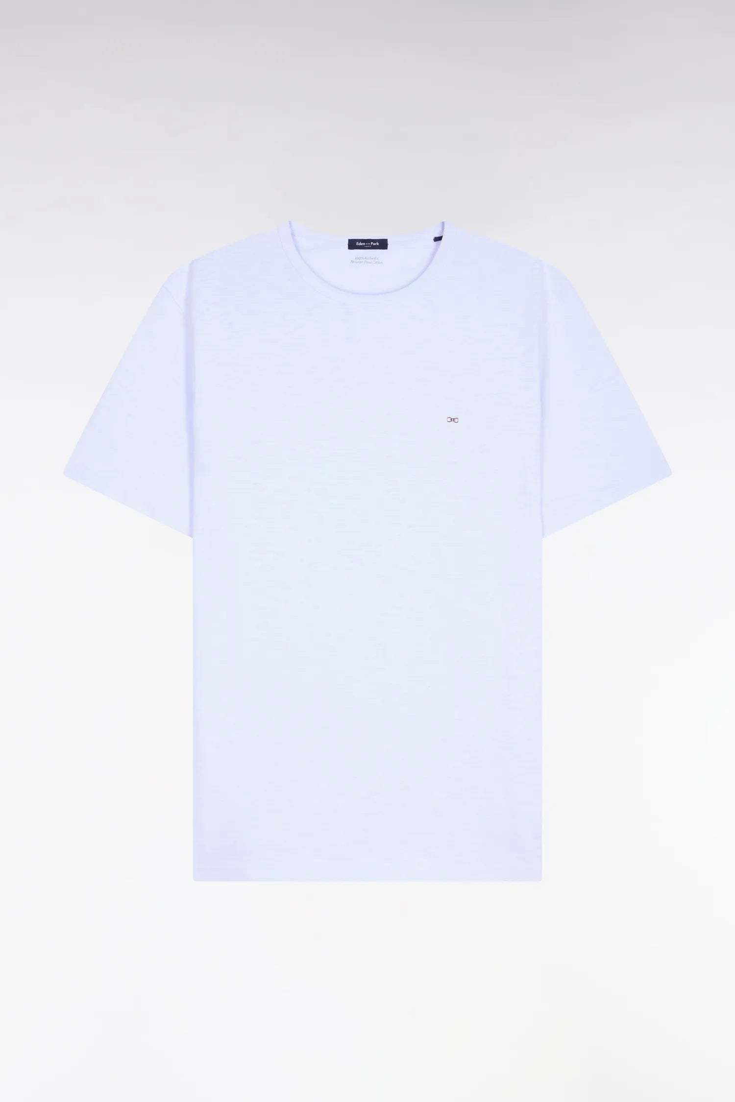 Eden Park 0 Men Short-Sleeved T-Shirt in Slub Sky Blue Cotton Jersey SKU: E26MAITC0010_BLC25 Image 05
