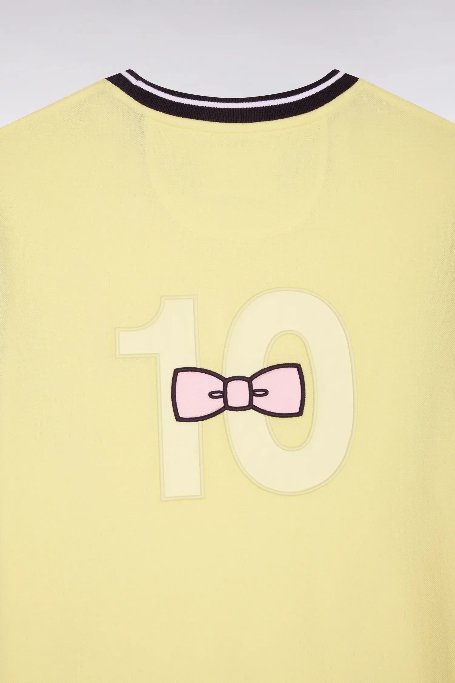 Eden Park Yellow Men Short-Sleeved Regular Fit Two-Tone Yellow Cotton T-Shirt with Embroidery SKU: E26MAITC0023_JAC16 Image 06