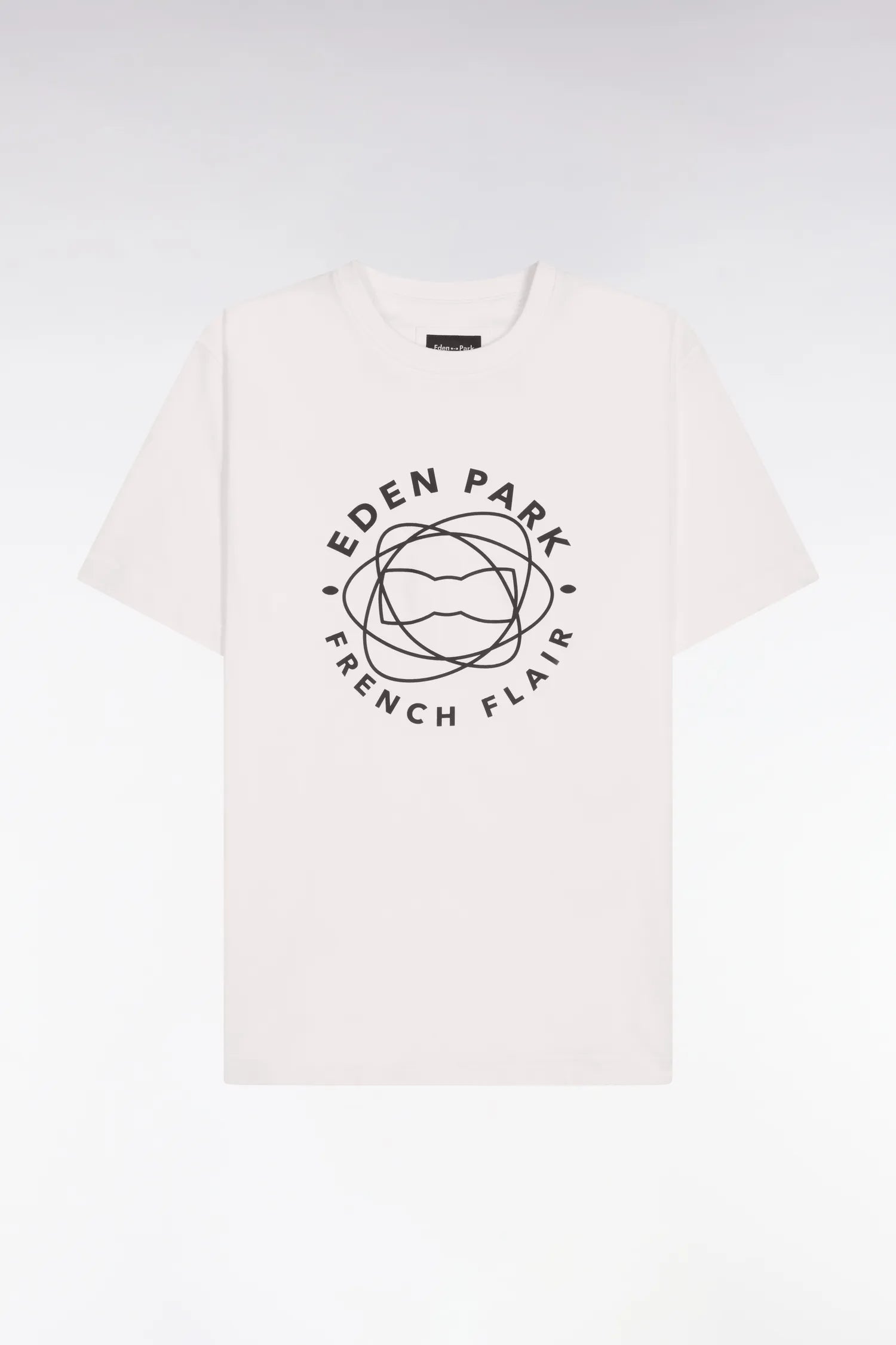 Eden Park 0 Men Short-Sleeved T-Shirt in Ecru Cotton with Screen Print SKU: E26MAITC0069_ECC Image 05