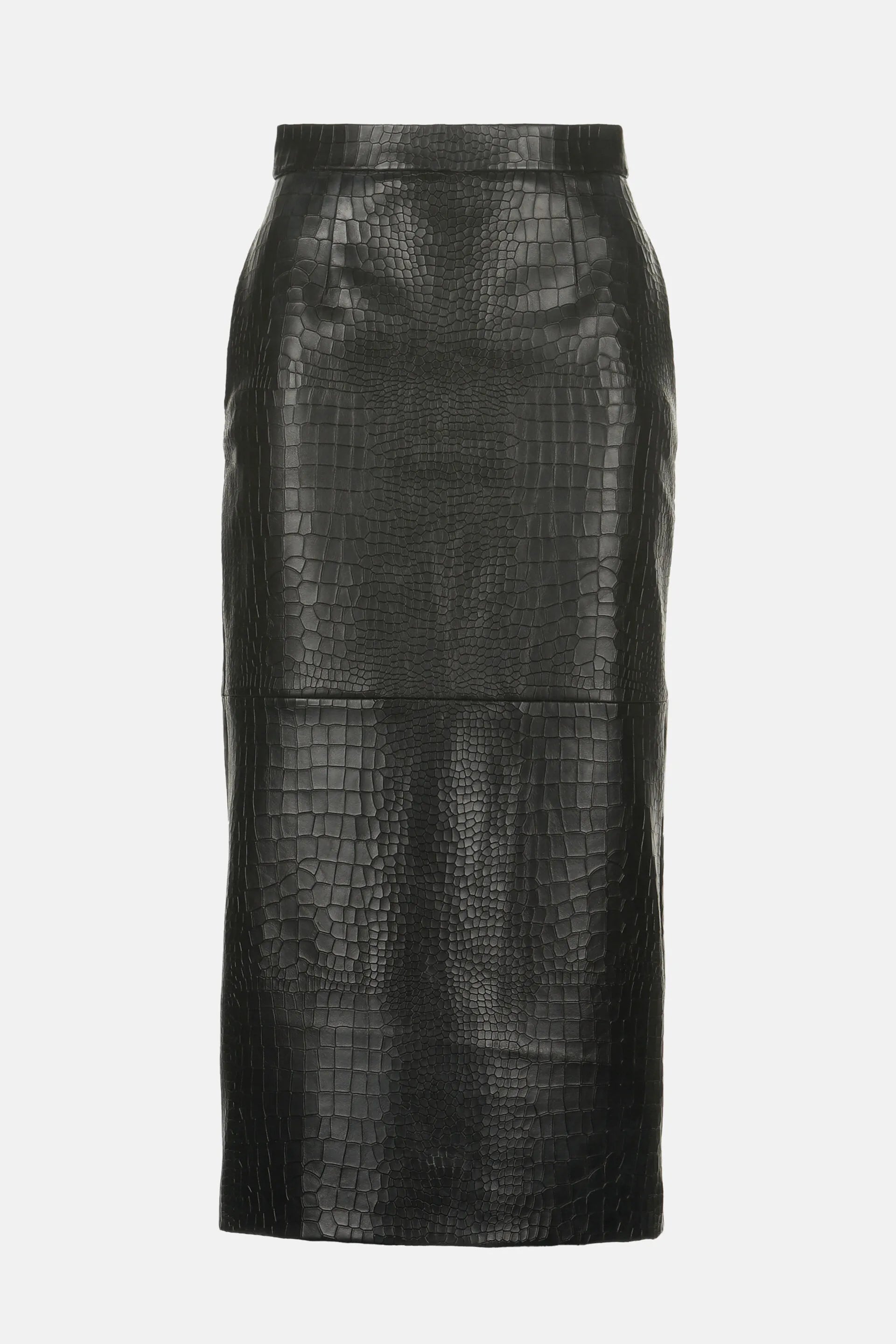 Luisa Spagnoli_Black_Fagiolo - Leather Midi Skirt Ð Fashion Show_FAGIOLO_0976_06