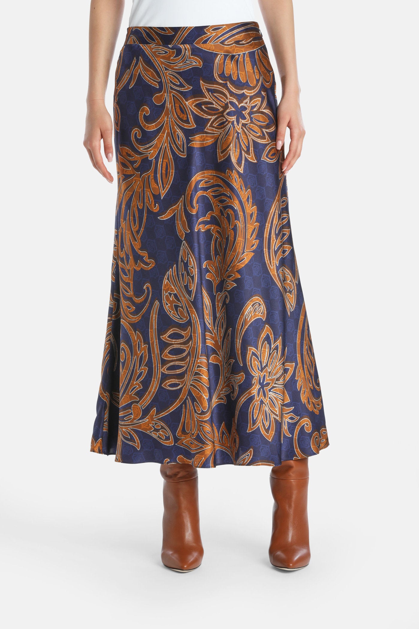 Luisa Spagnoli_Faretto - Silk Midi Skirt_FARETTO_4488_01