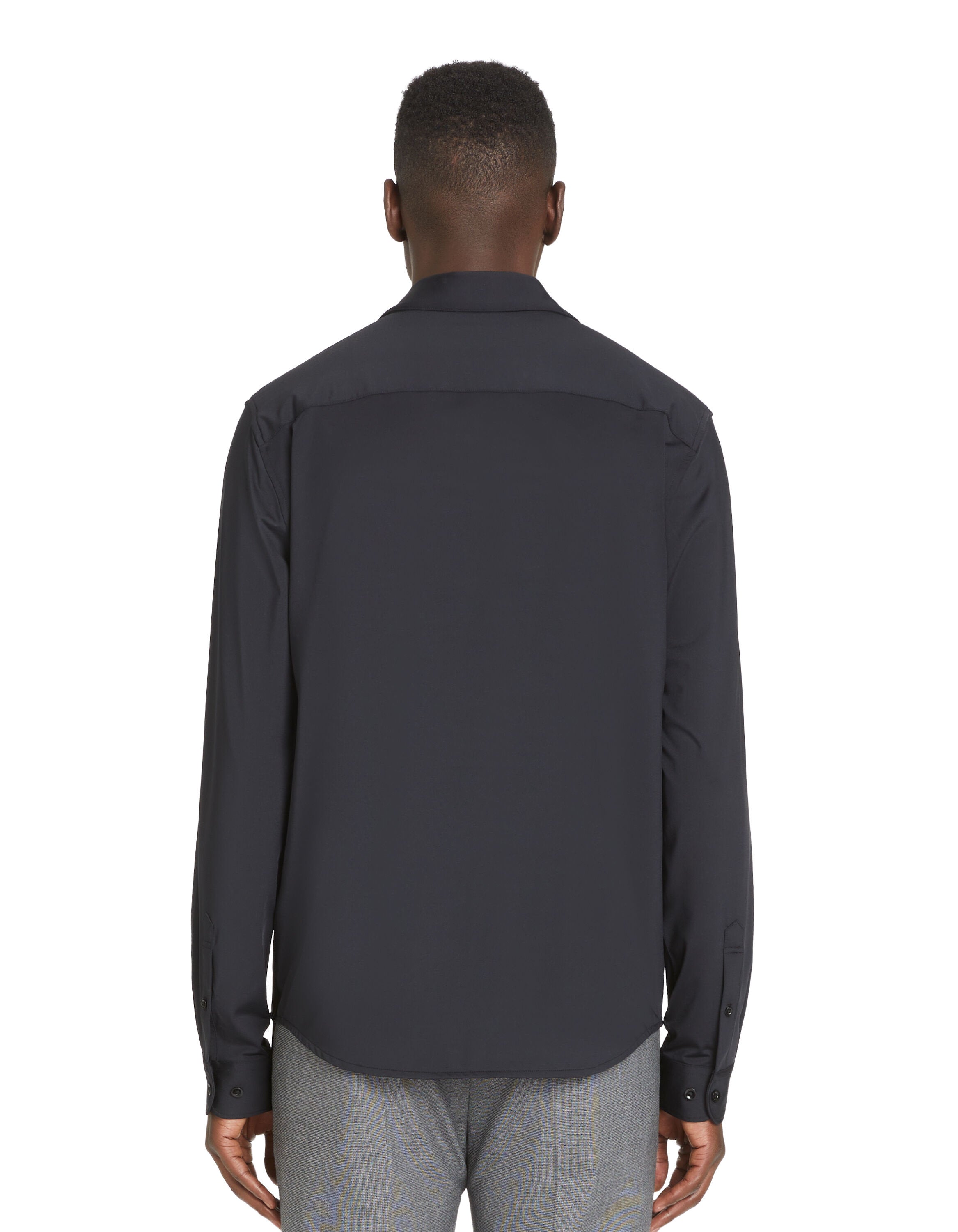 Regular Stretch Shirt - Black_04