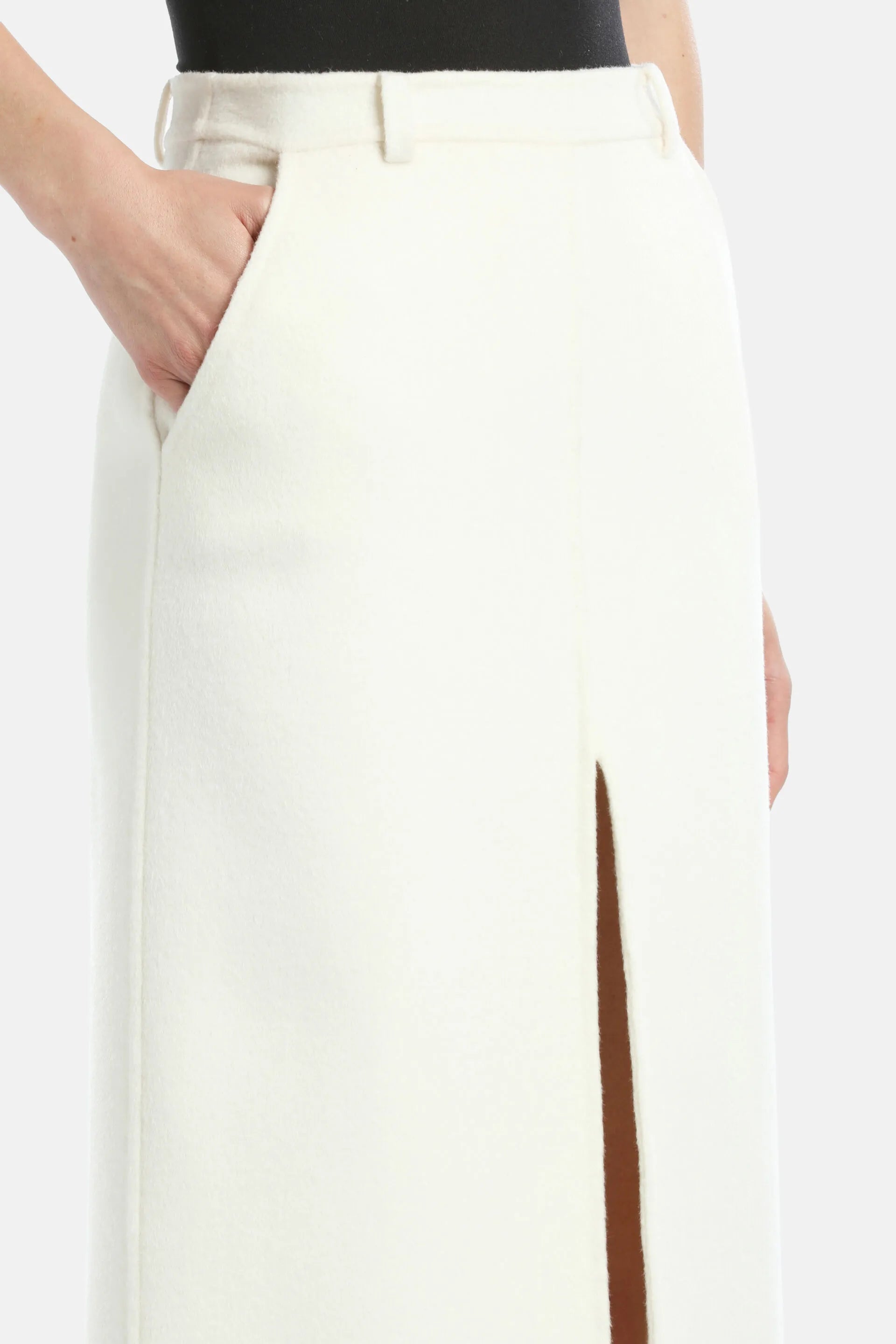 Luisa Spagnoli_Cream_Fattura - Wool-Blend Skirt_FATTURA A_0202_04