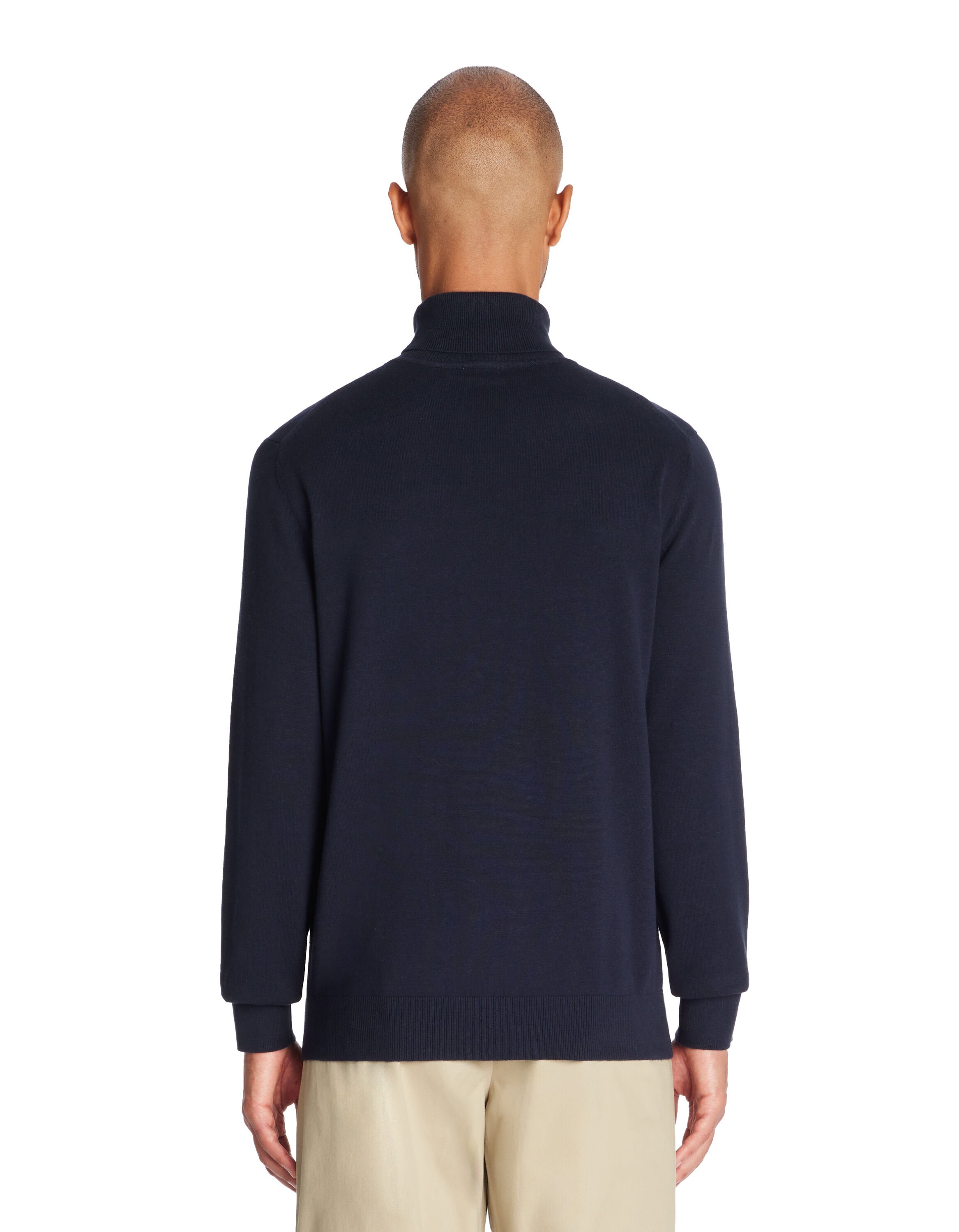 Celio_Navy 100% Cotton Turtleneck Sweater_FEROLL_NAVY_03