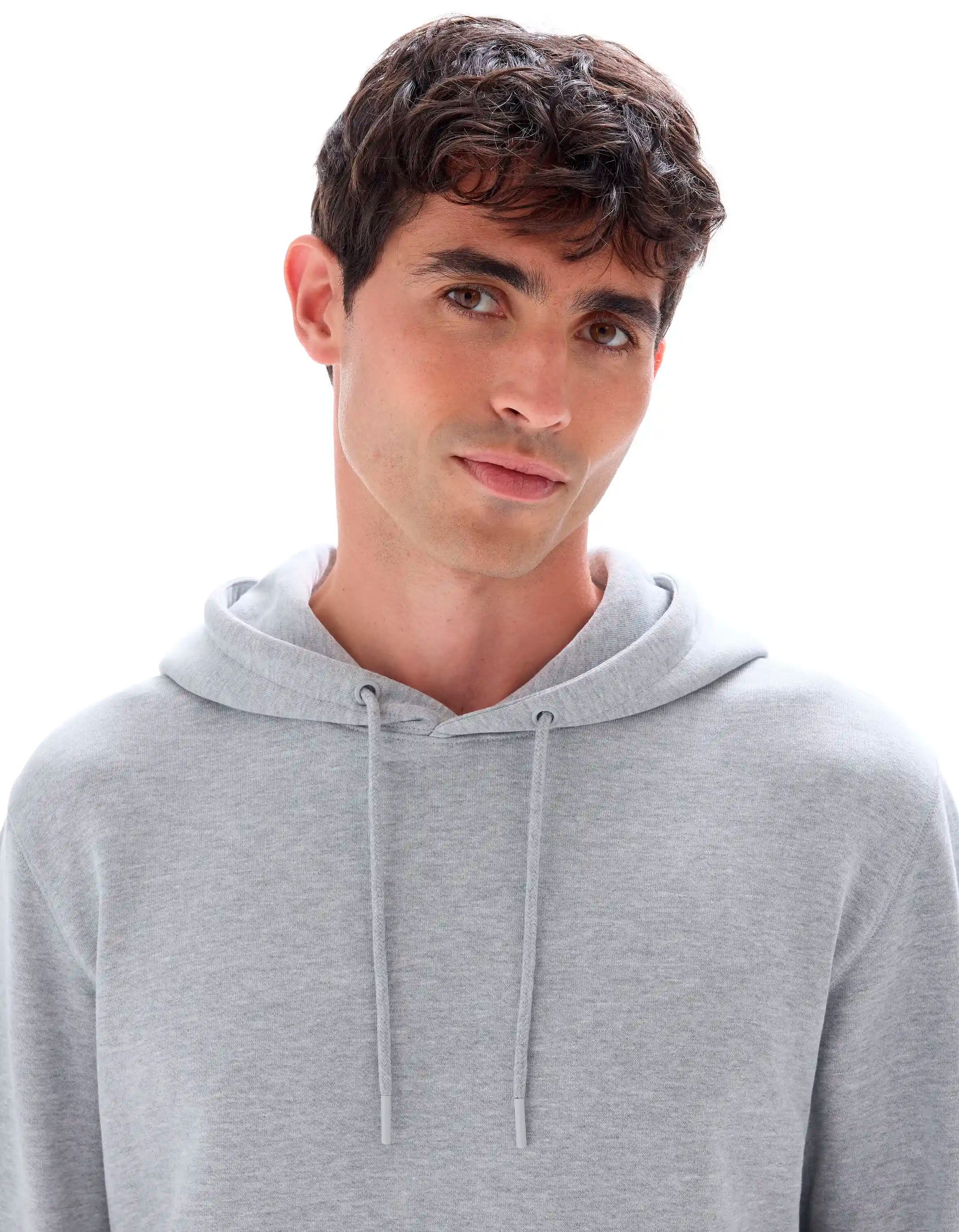 Celio_Heather Grey_Regular Cotton Blend Hoodie_FESIX_HEATHER GREY_04
