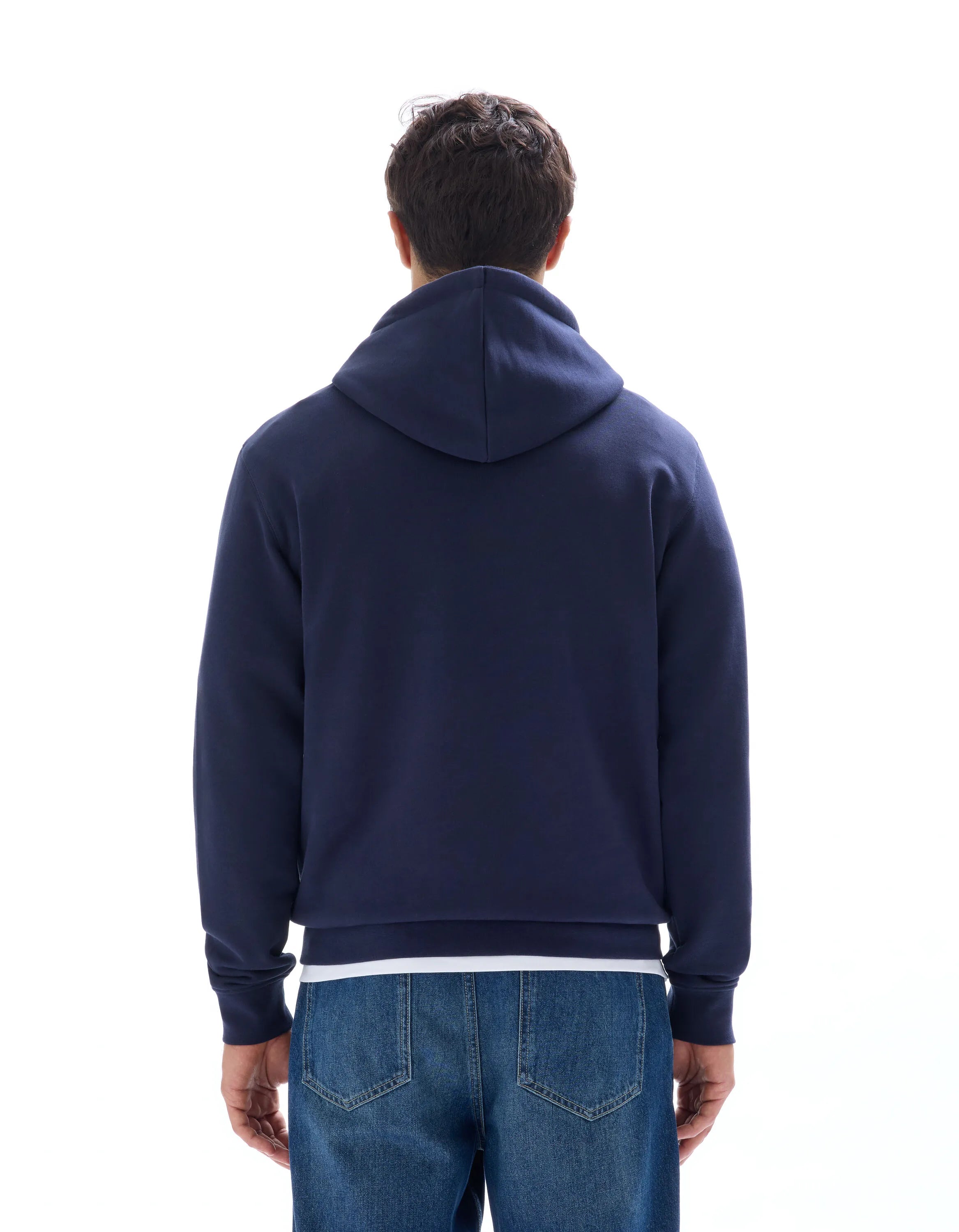 Celio_Navy_Regular 100% Cotton Hooded Sweatshirt_FESIX_NAVY_03