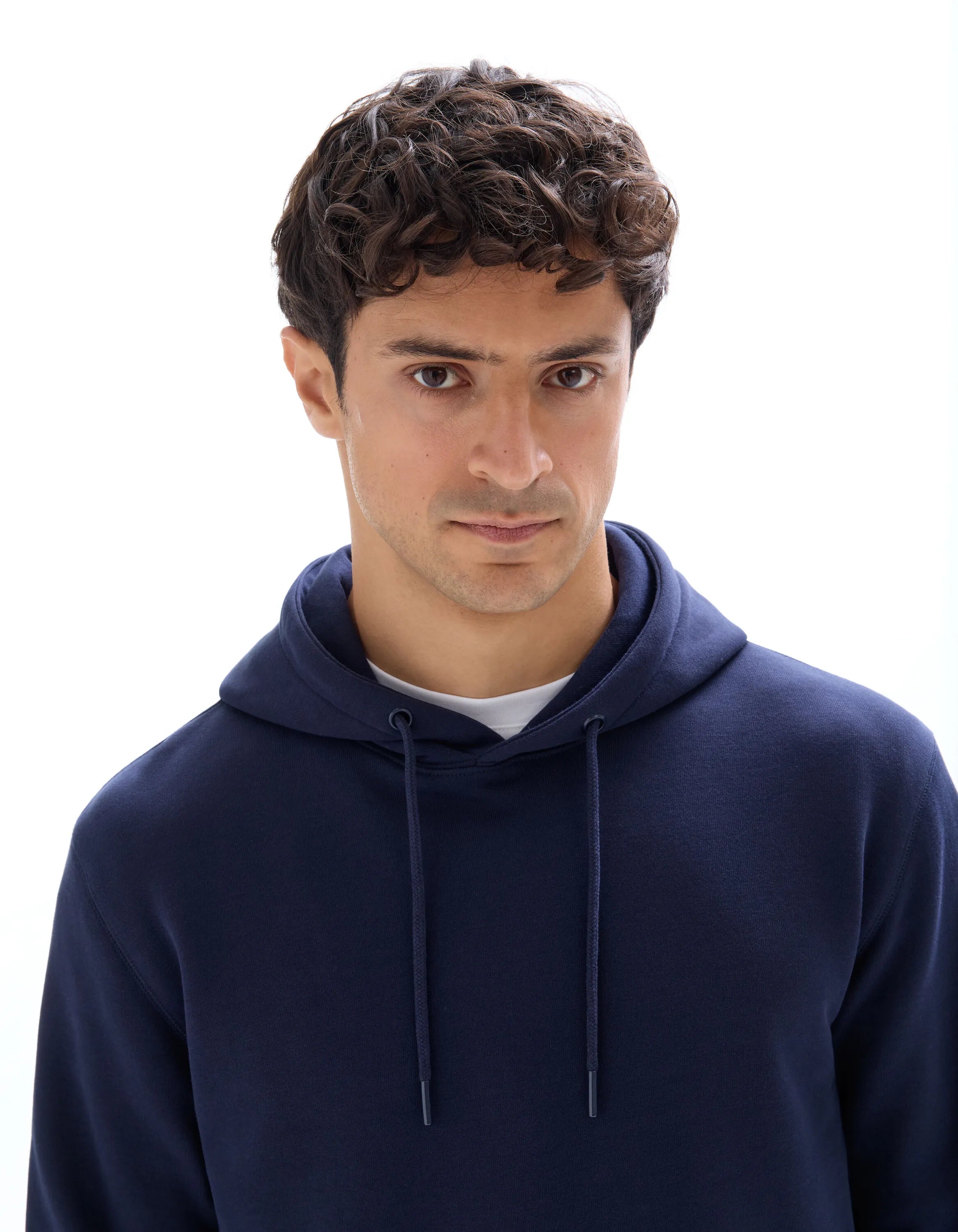 Celio_Navy_Regular 100% Cotton Hooded Sweatshirt_FESIX_NAVY_04