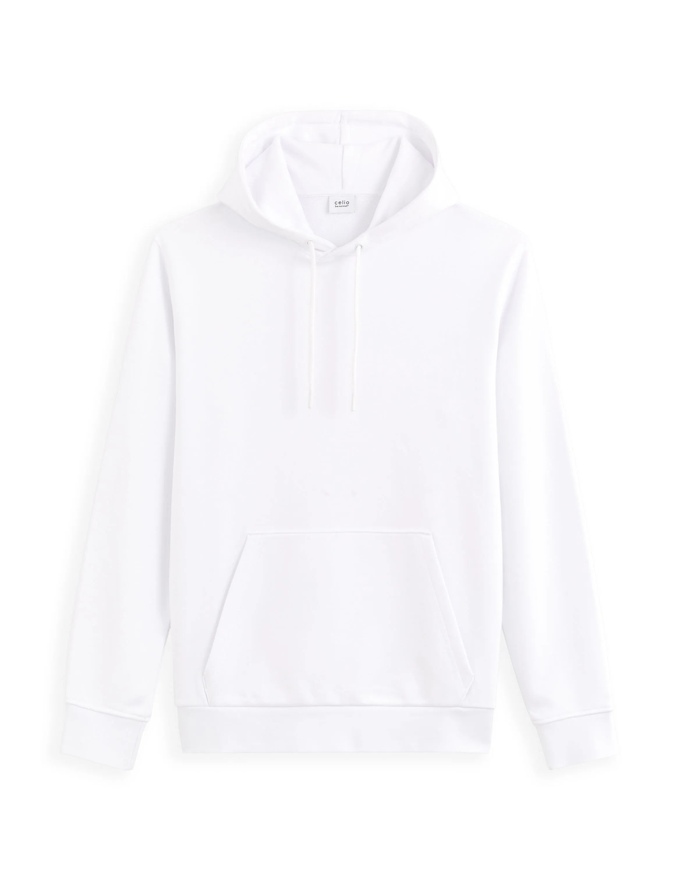 Celio_Optical White_Regular Hooded Sweatshirt 100% Cotton_FESIX_OPTICAL WHITE_05