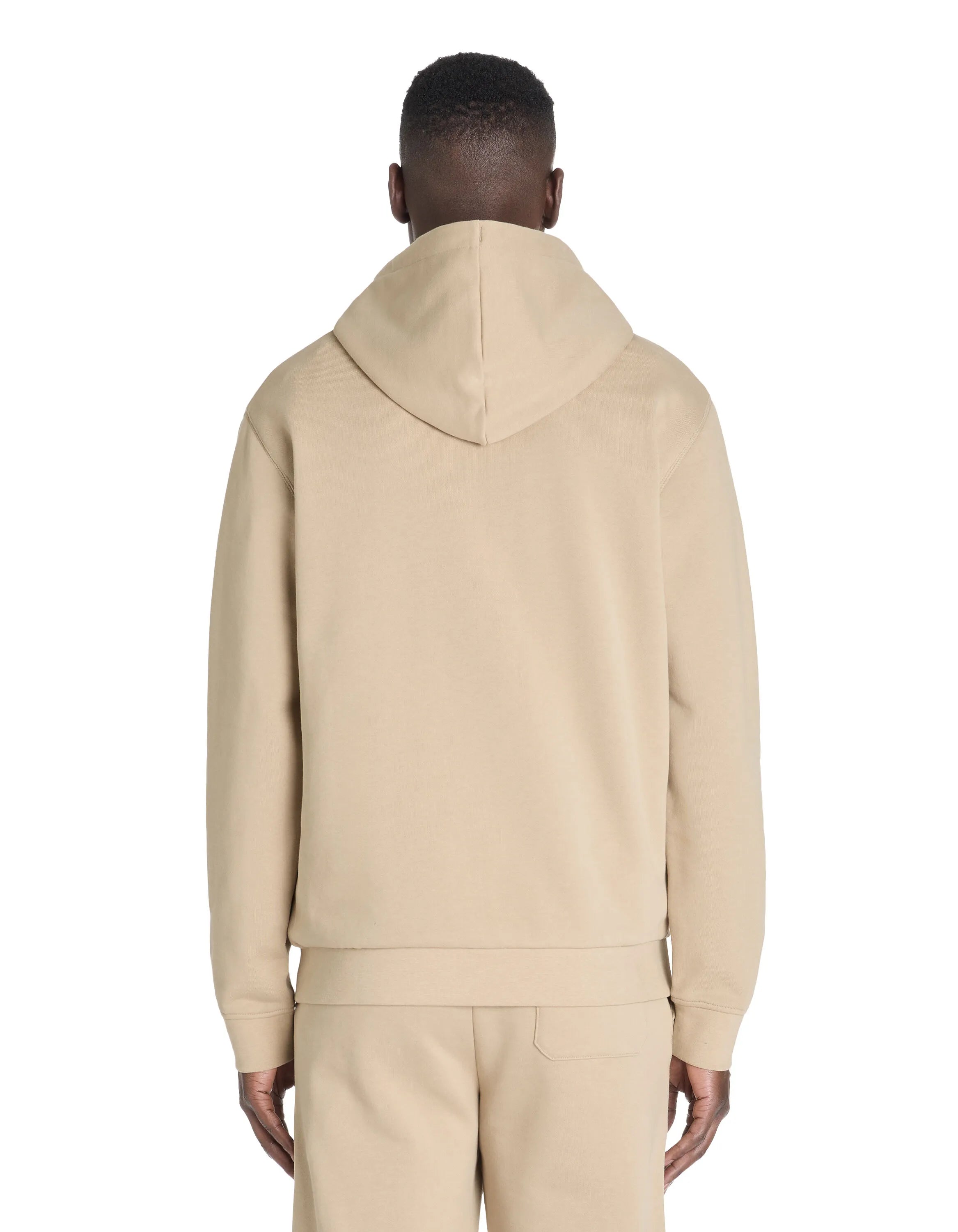 Celio_Sand_Regular Hooded Sweatshirt 100% Cotton_FESIX_SAND_03