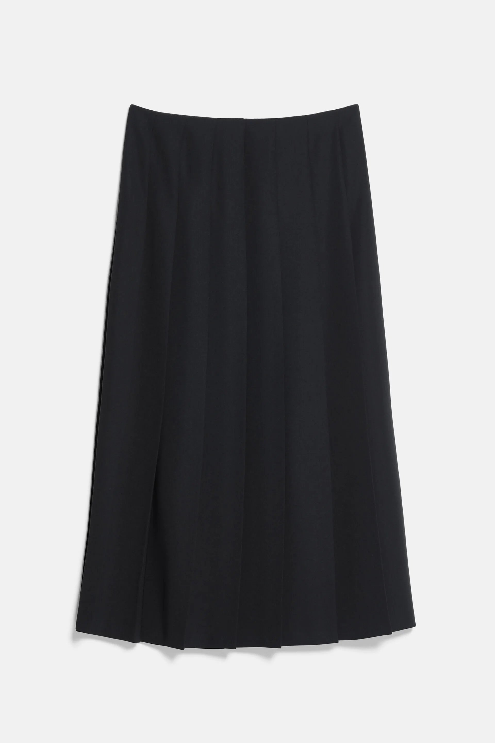 Luisa Spagnoli Nero Women Festone - Pleated Maxi Skirt with Slit SKU: FESTONE_0101 Image 04