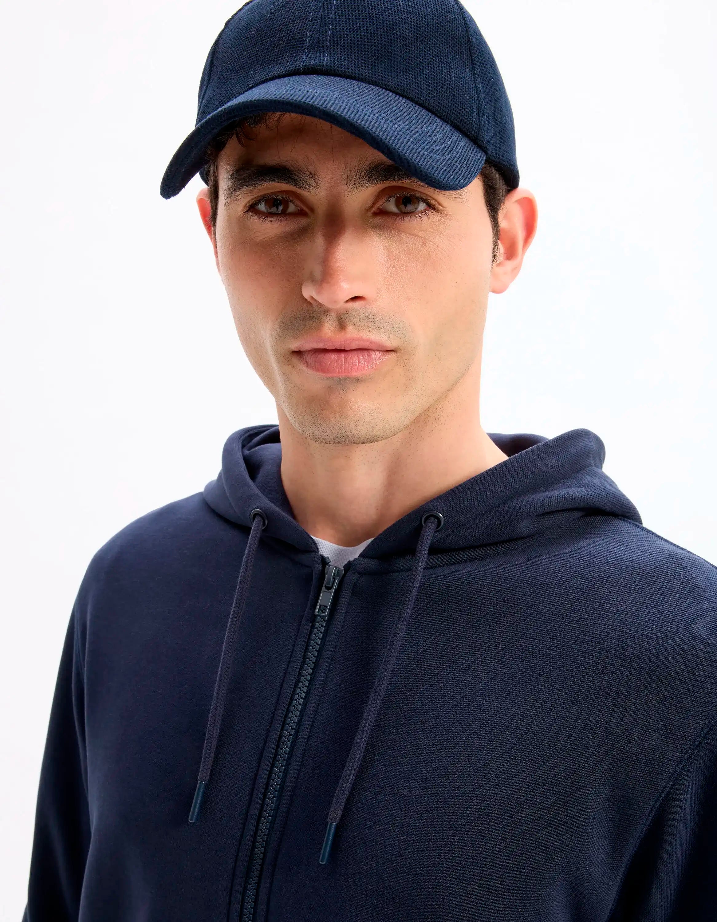 Celio_Navy_100% Cotton Zip-Up Hoodie_FETHREE_NAVY_04