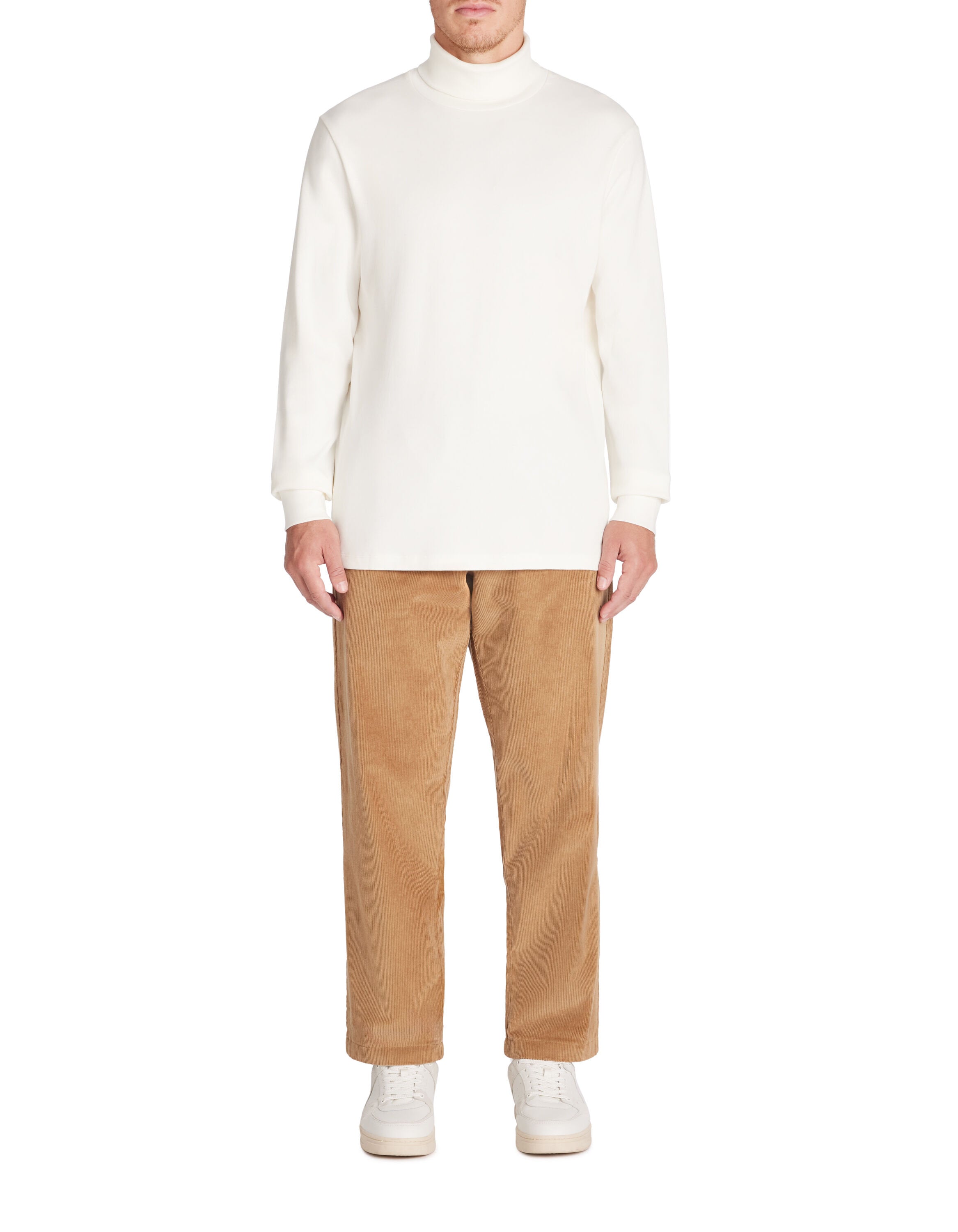 Celio_Beige Turtleneck Long Sleeve T-Shirt_FETURTLE_ECRU_02