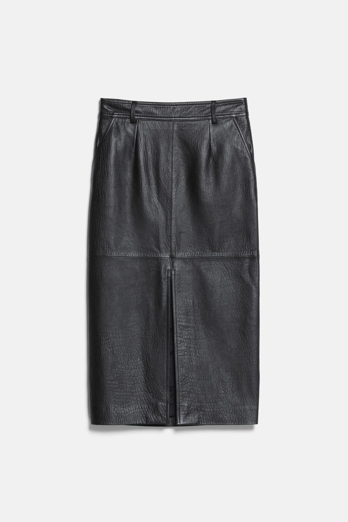 Luisa Spagnoli Marrone Women Fidente Leather Midi Pencil Skirt - Fashion Show SKU: FIDENTE_0996 Image 05