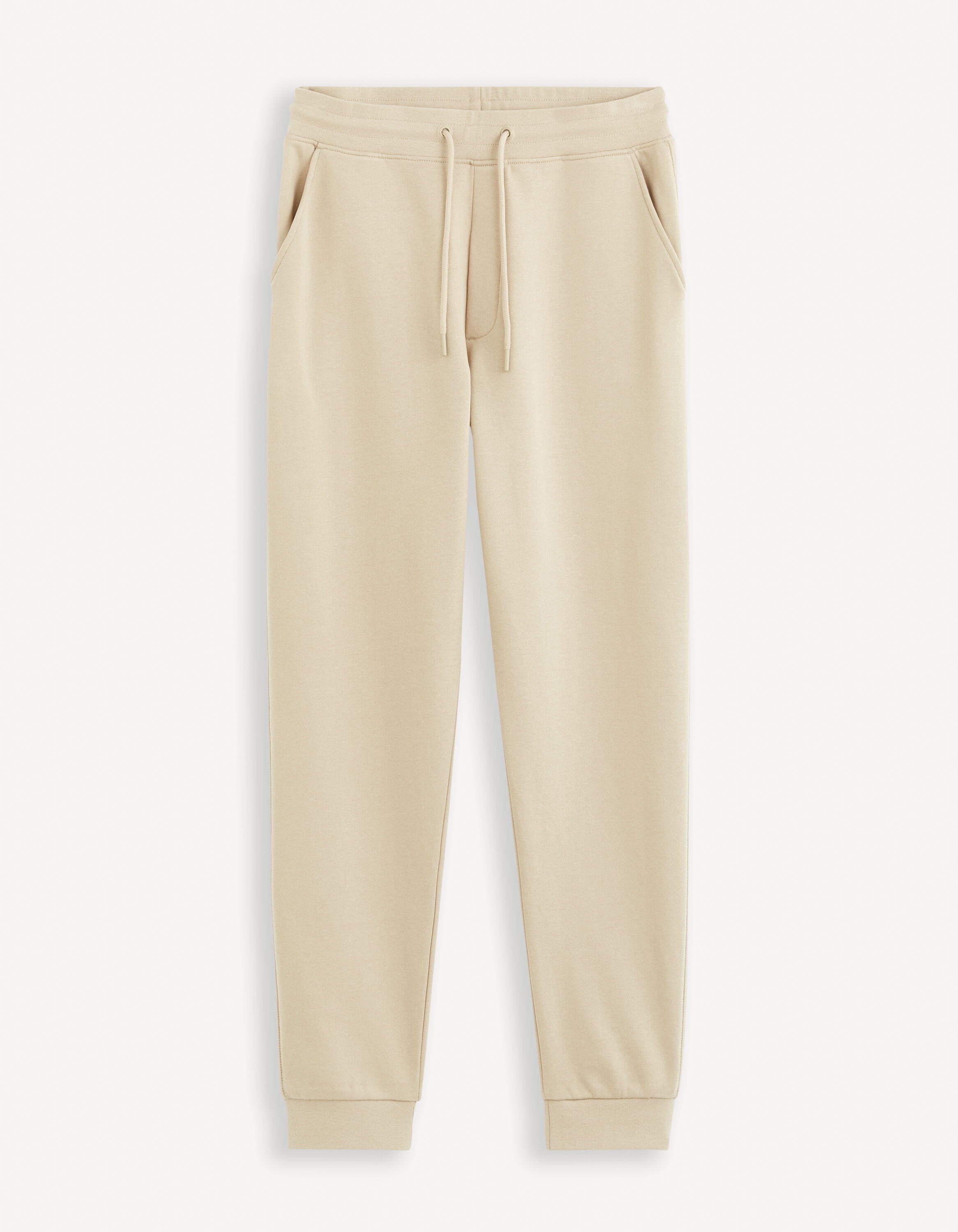 100% Cotton Jogging Pants_FOJOGGIE_LIGHT TAUPE_01