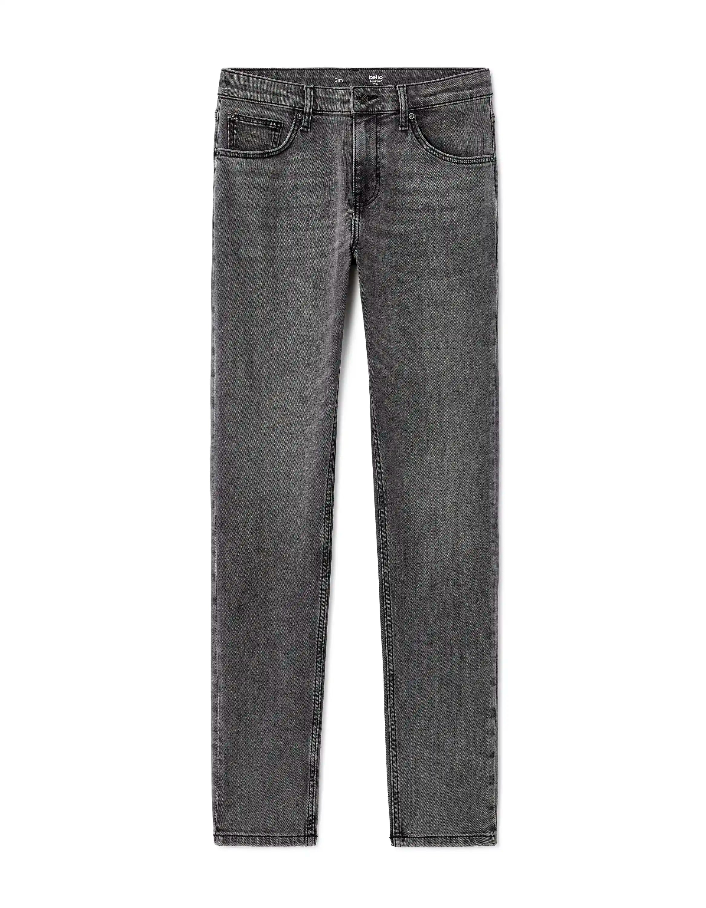 Celio_Grey_C.25 Slim Stretch Cotton Jeans_FOSLIM_GREY_09