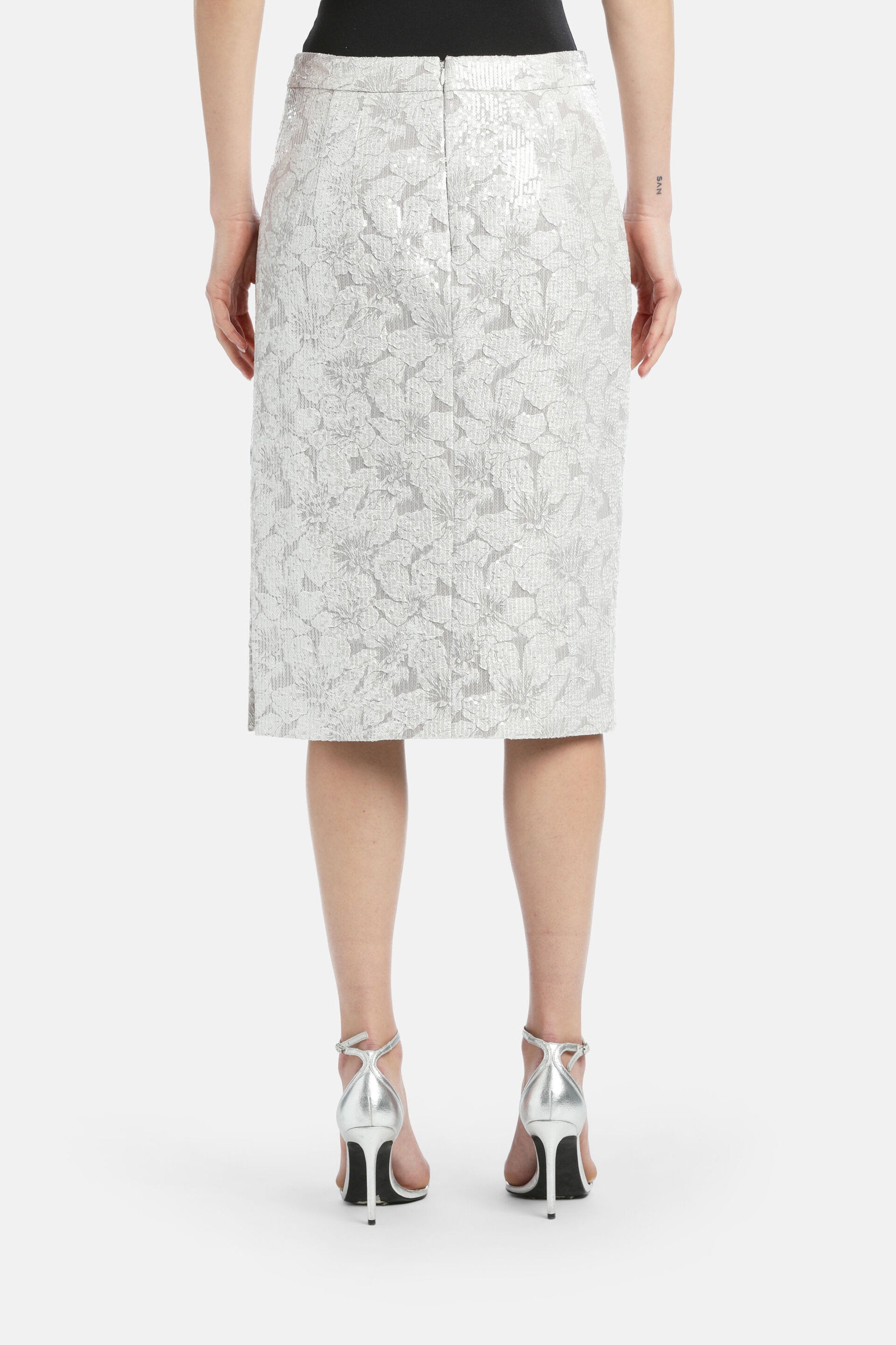 Luisa Spagnoli_Frantoio - Sequined Midi Skirt_FRANTOIO_0244_02