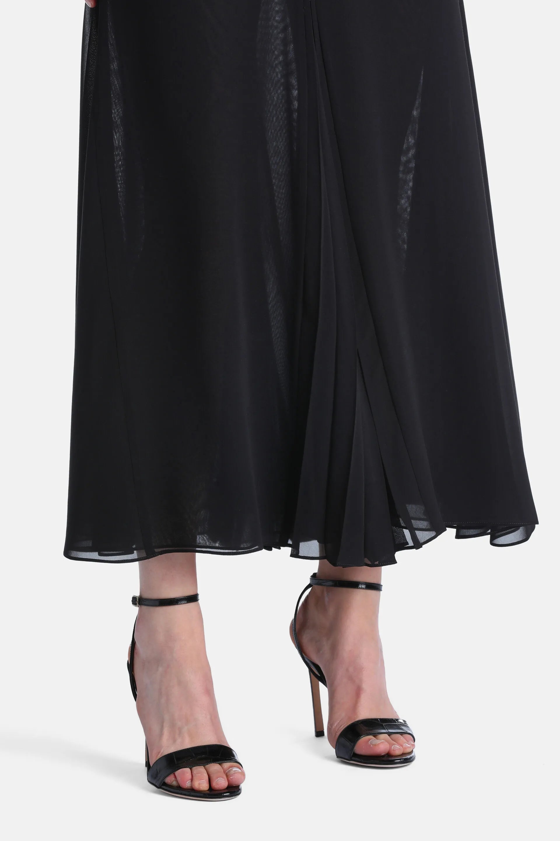Luisa Spagnoli Nero/Nero Women Frizione - Elegant Silk Skirt SKU: FRIZIONE_0101 0101 Image 03